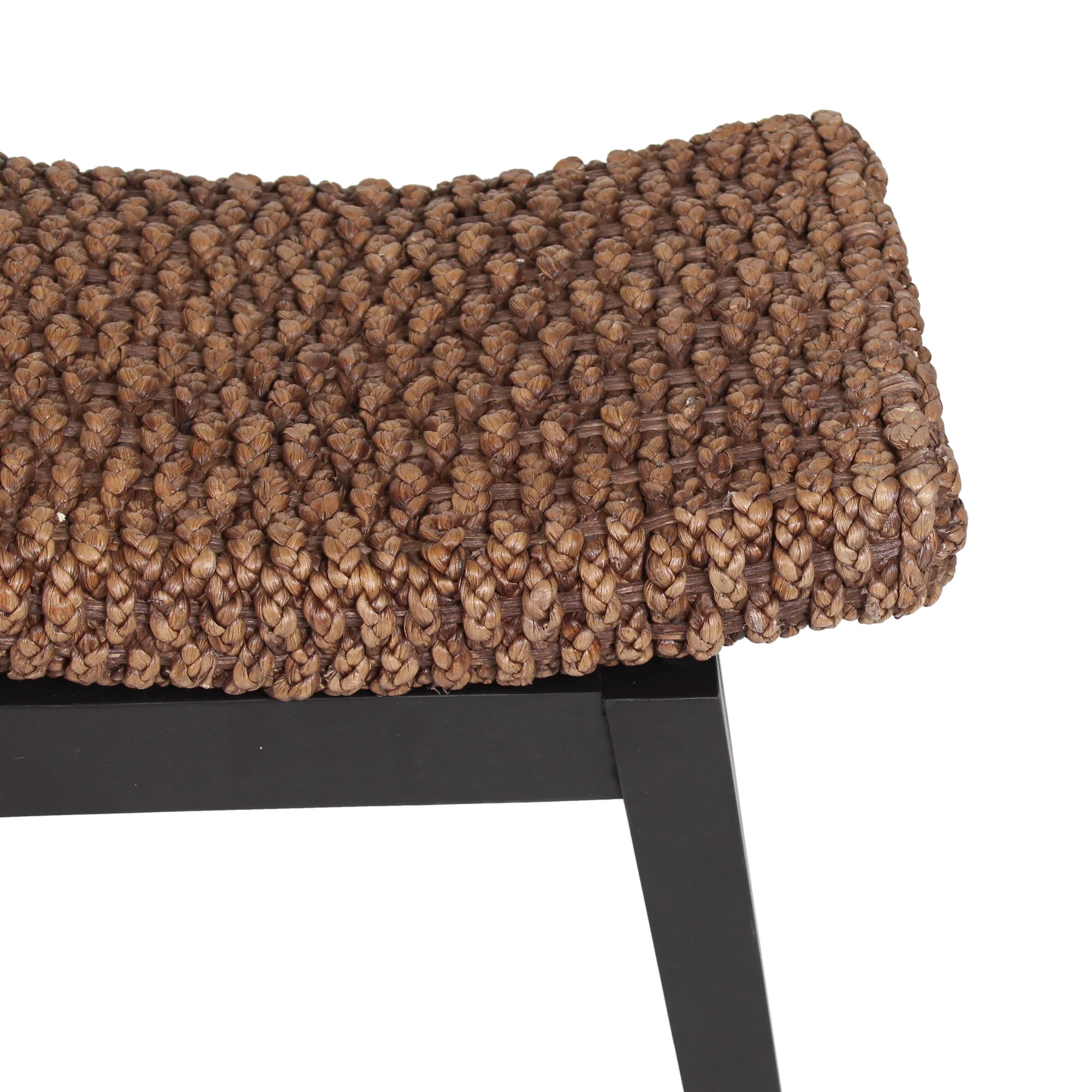 Wicker and Wood Wave Double Bench