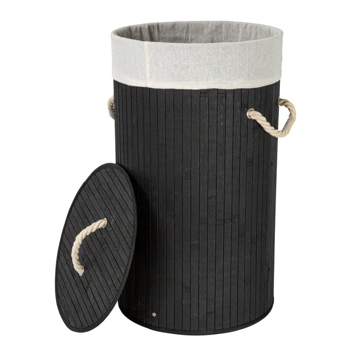 Household Essentials Bamboo Laundry Hamper with Handles and Removable Laundry Bag