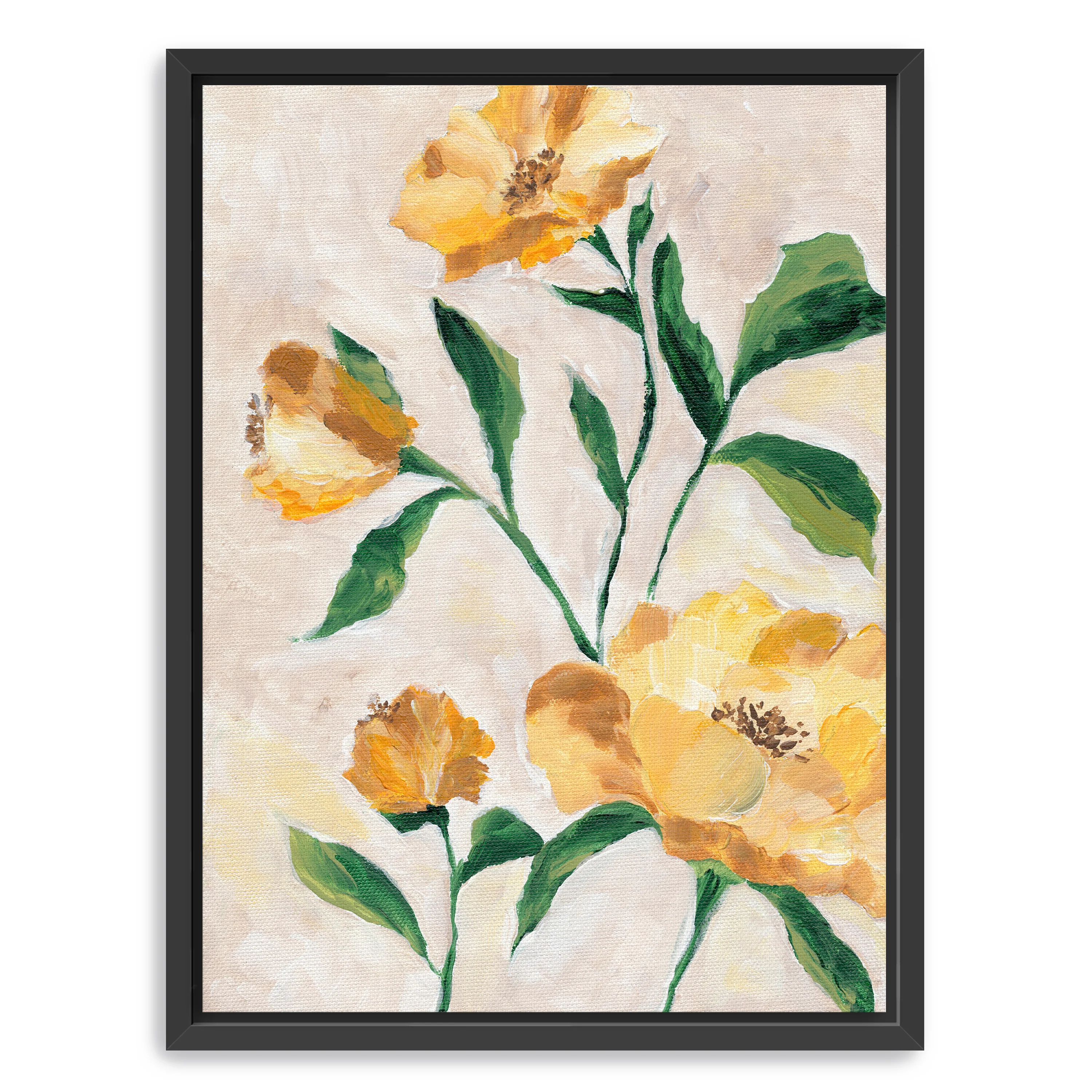 Yellow Camellia Canvas Giclee