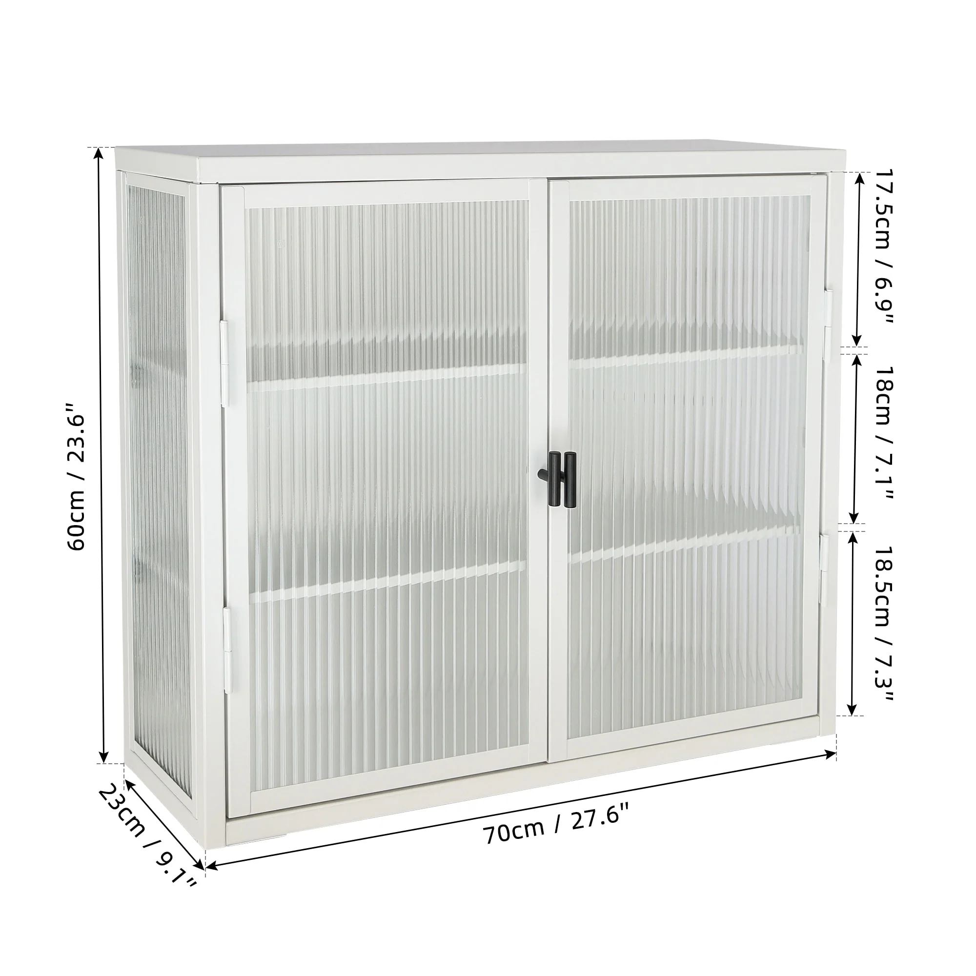 Retro Style Glass Door Wall Cabinet