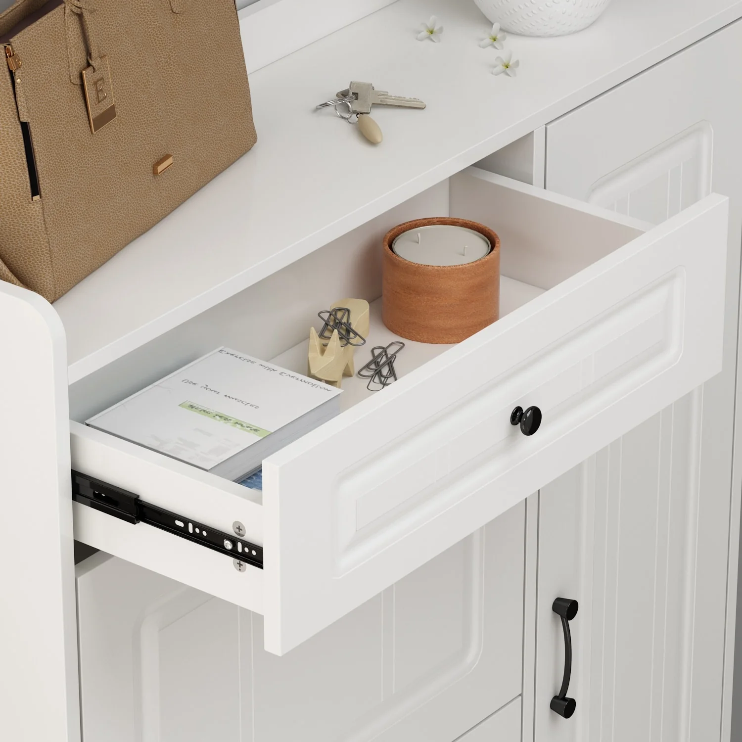 Kerrogee Shoe Cabinet w/ Drawers for Up to 18 Pairs (Can Fit Boots )