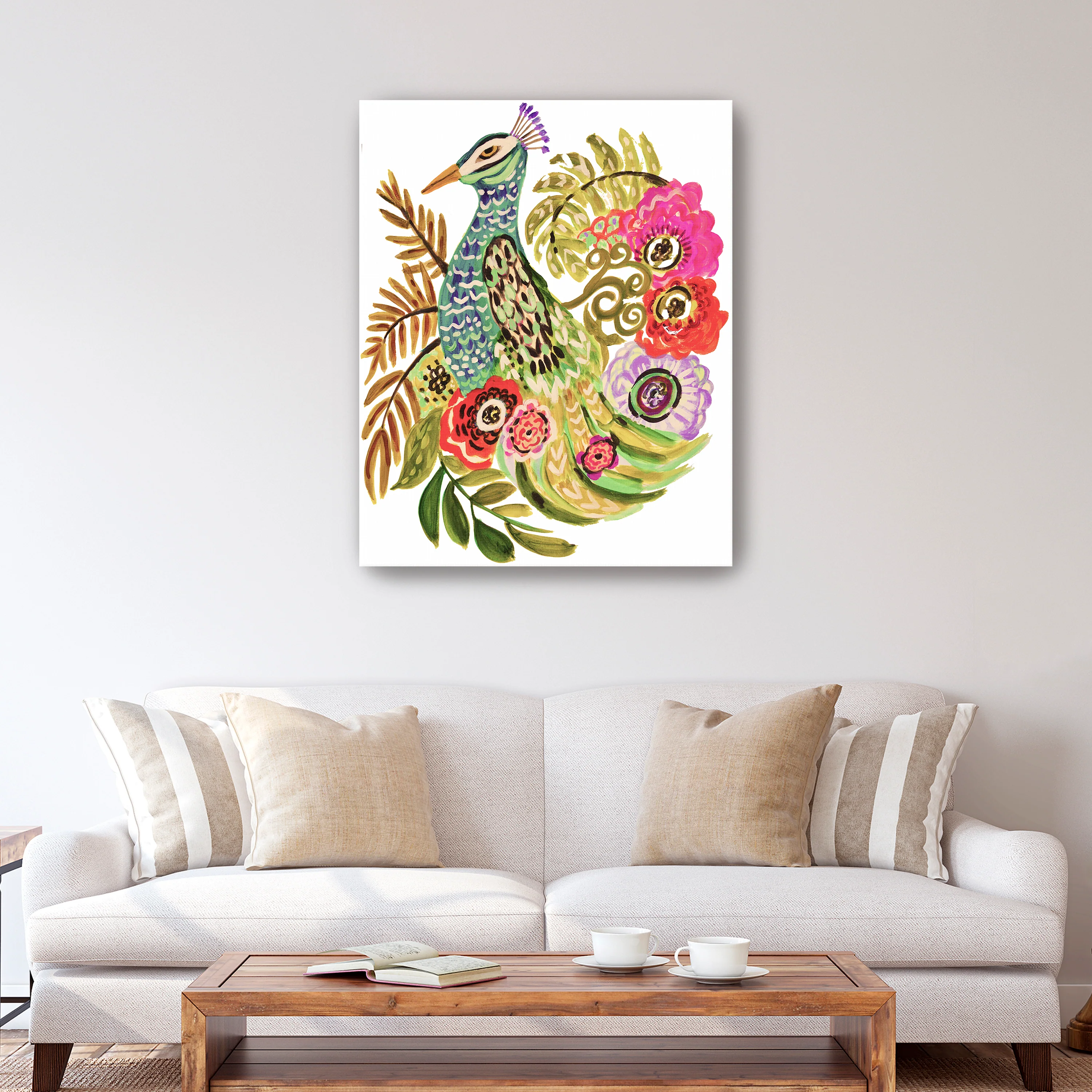 Peacock Canvas Giclee