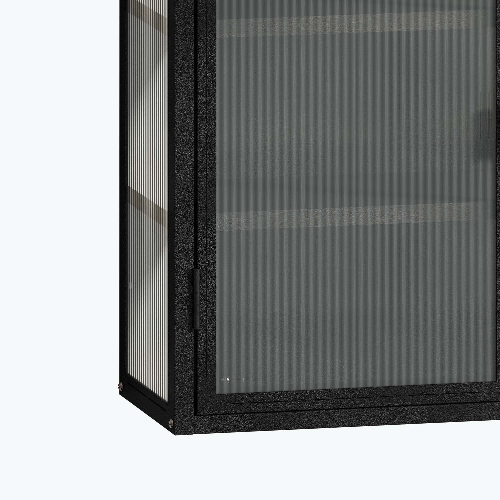 Retro Style Glass Door Wall Cabinet