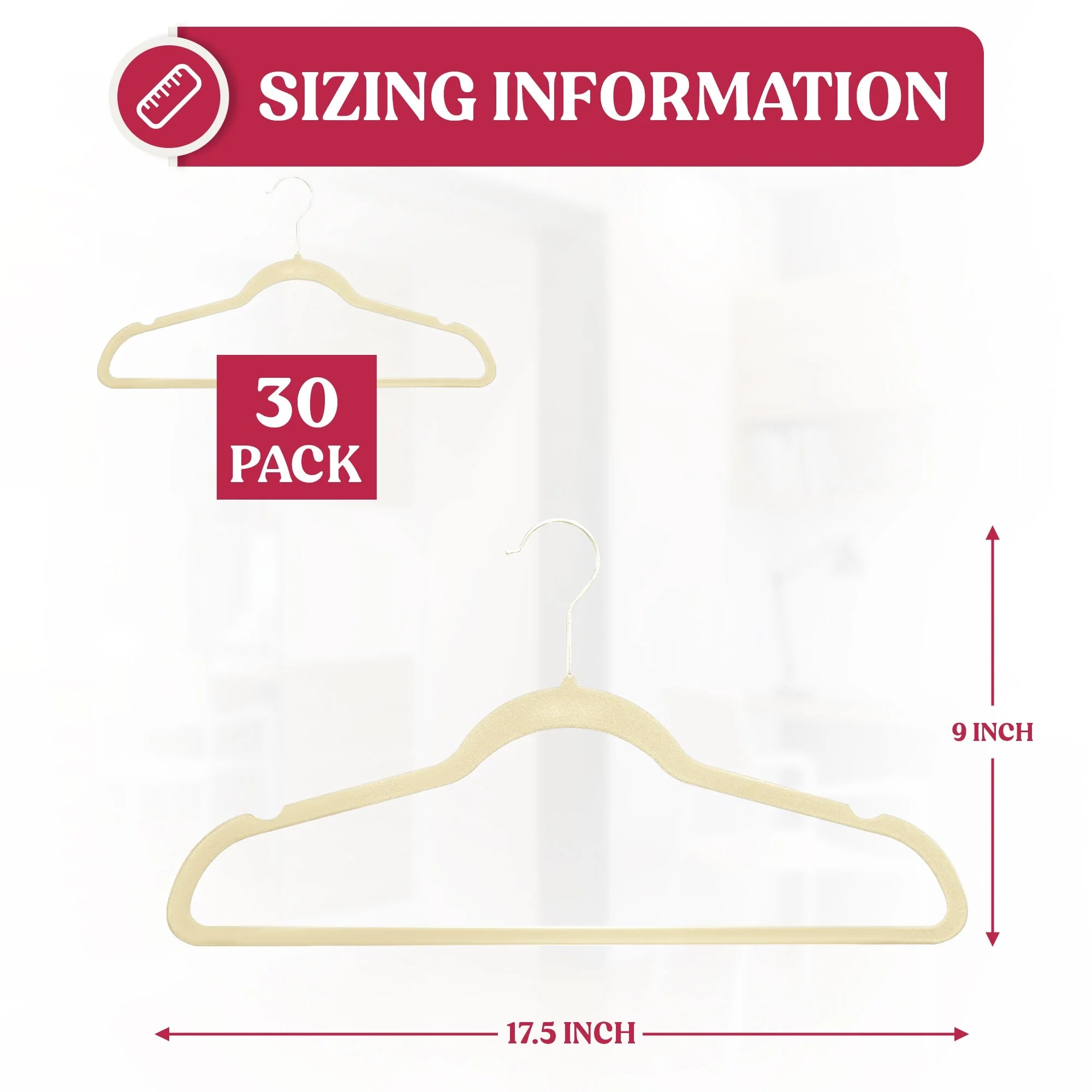 Velvet Hangers Space Saving Non-Slip with Swivel Hooks Cloth Hangers