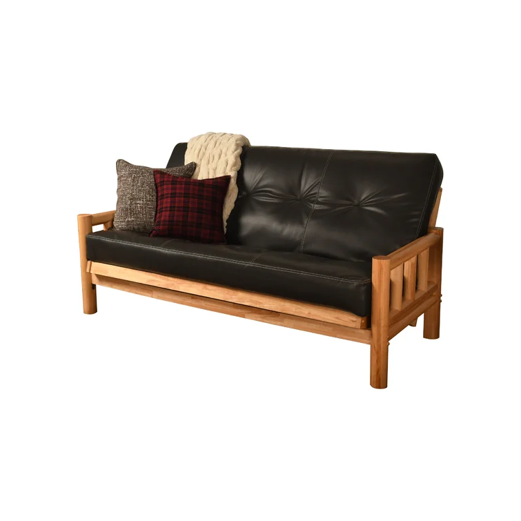 Anders Full / Double 80'' Faux Leather Tufted Futon And Mattress