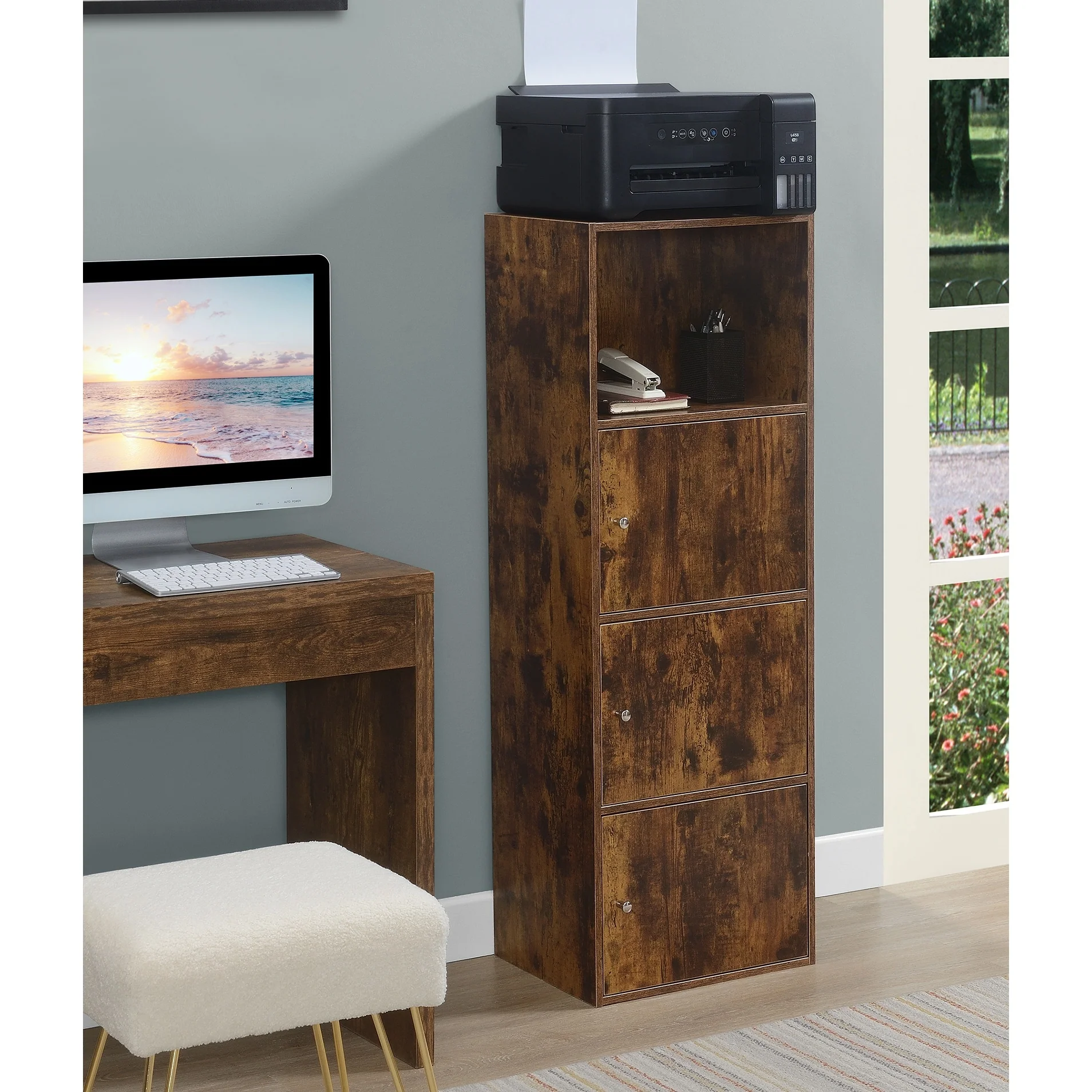 Convenience Concepts Xtra Storage 3 Door Cabinet with Shelf