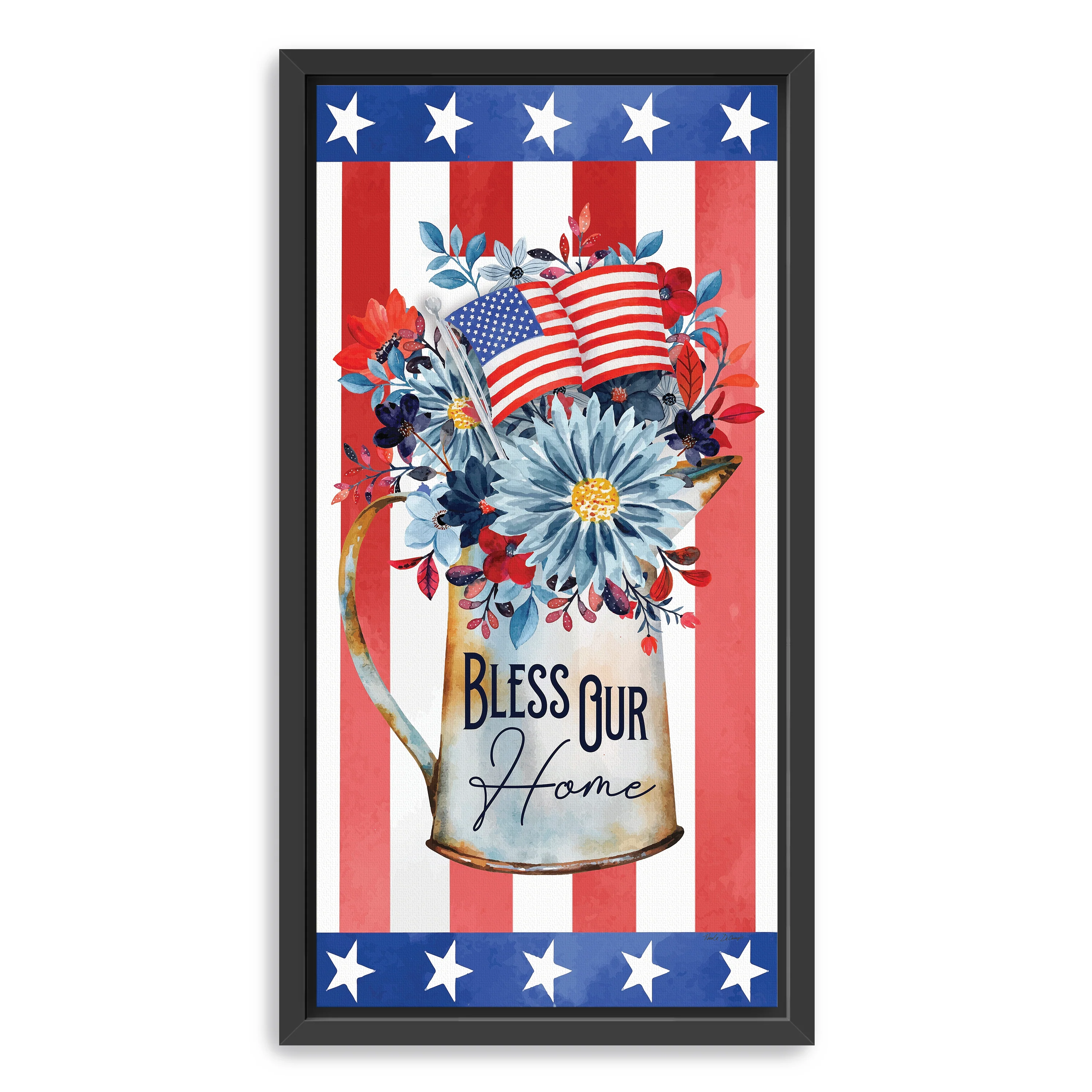 Bless Our Home Bouquet Canvas Giclee