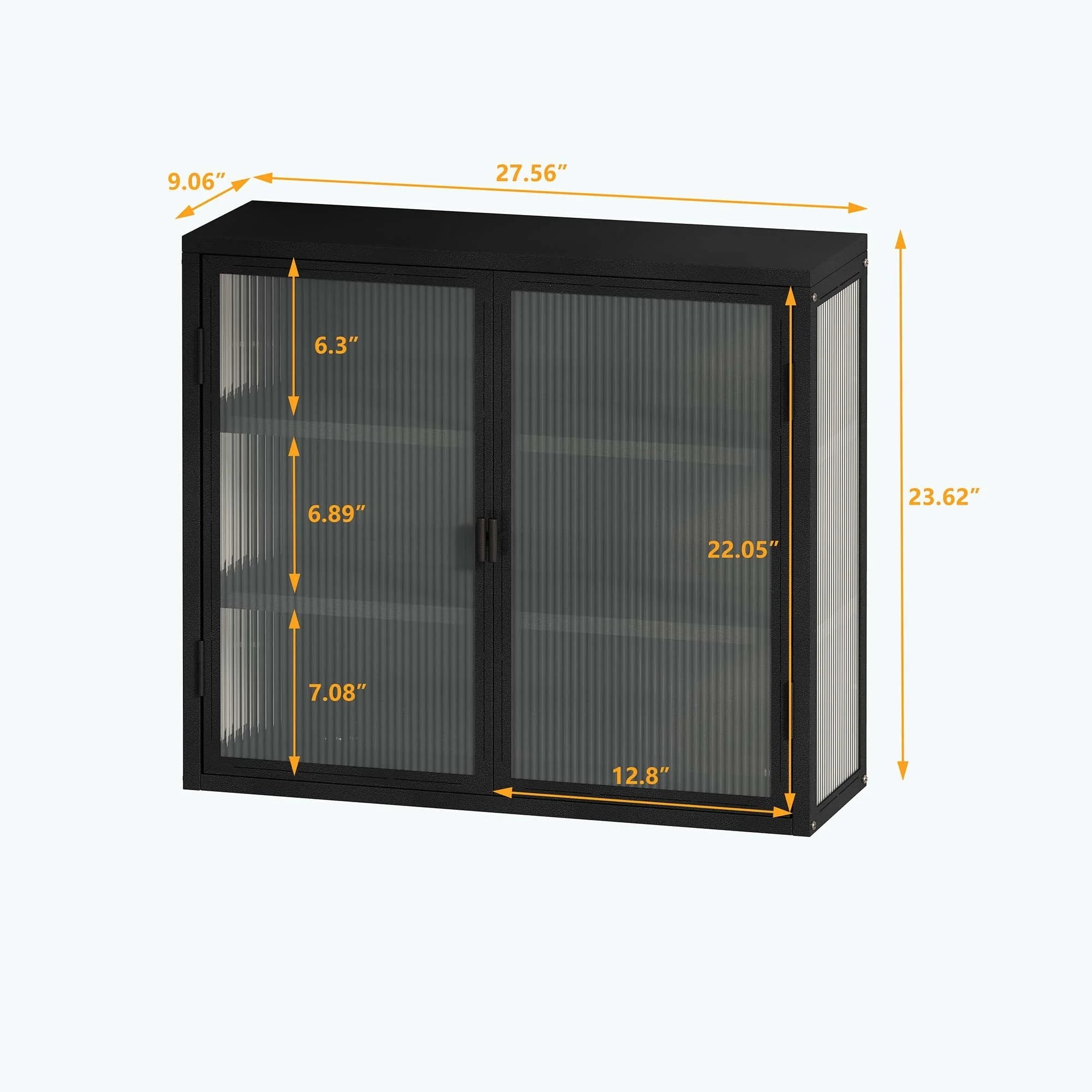 Retro Style Glass Door Wall Cabinet