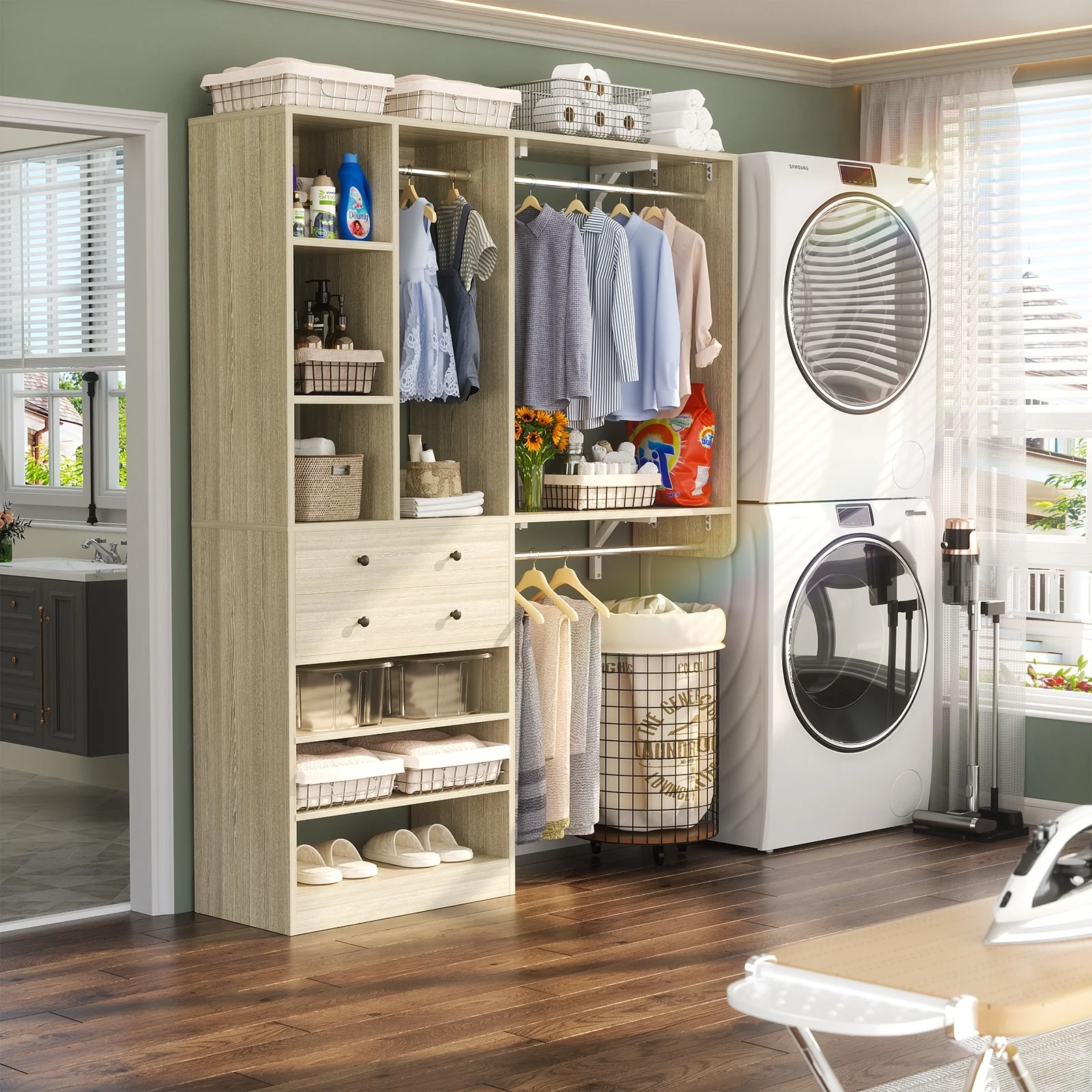 5FT Small Closet System with Drawers, 60