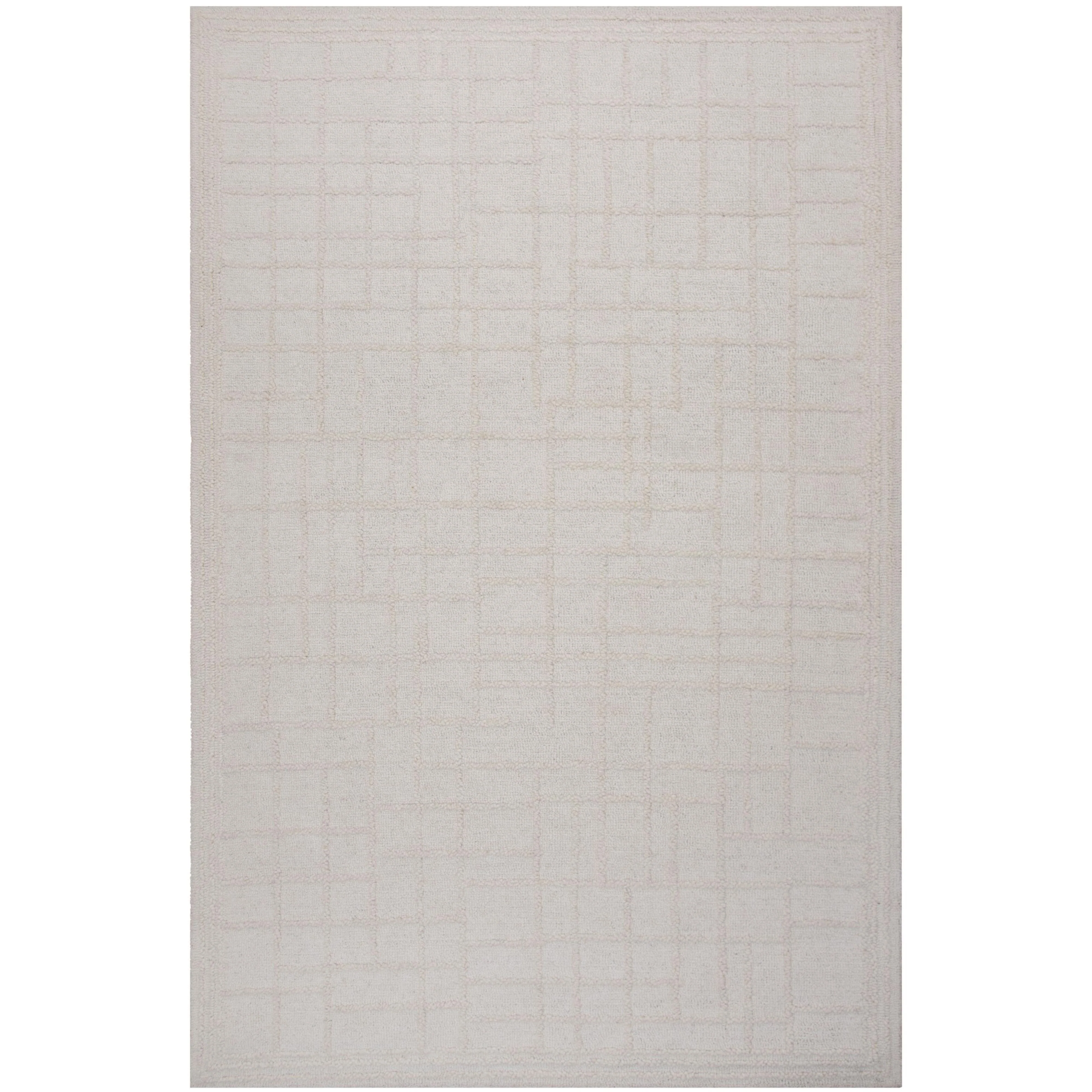 Contemporary Hand Tufted 100% Wool Geometric Area Rug