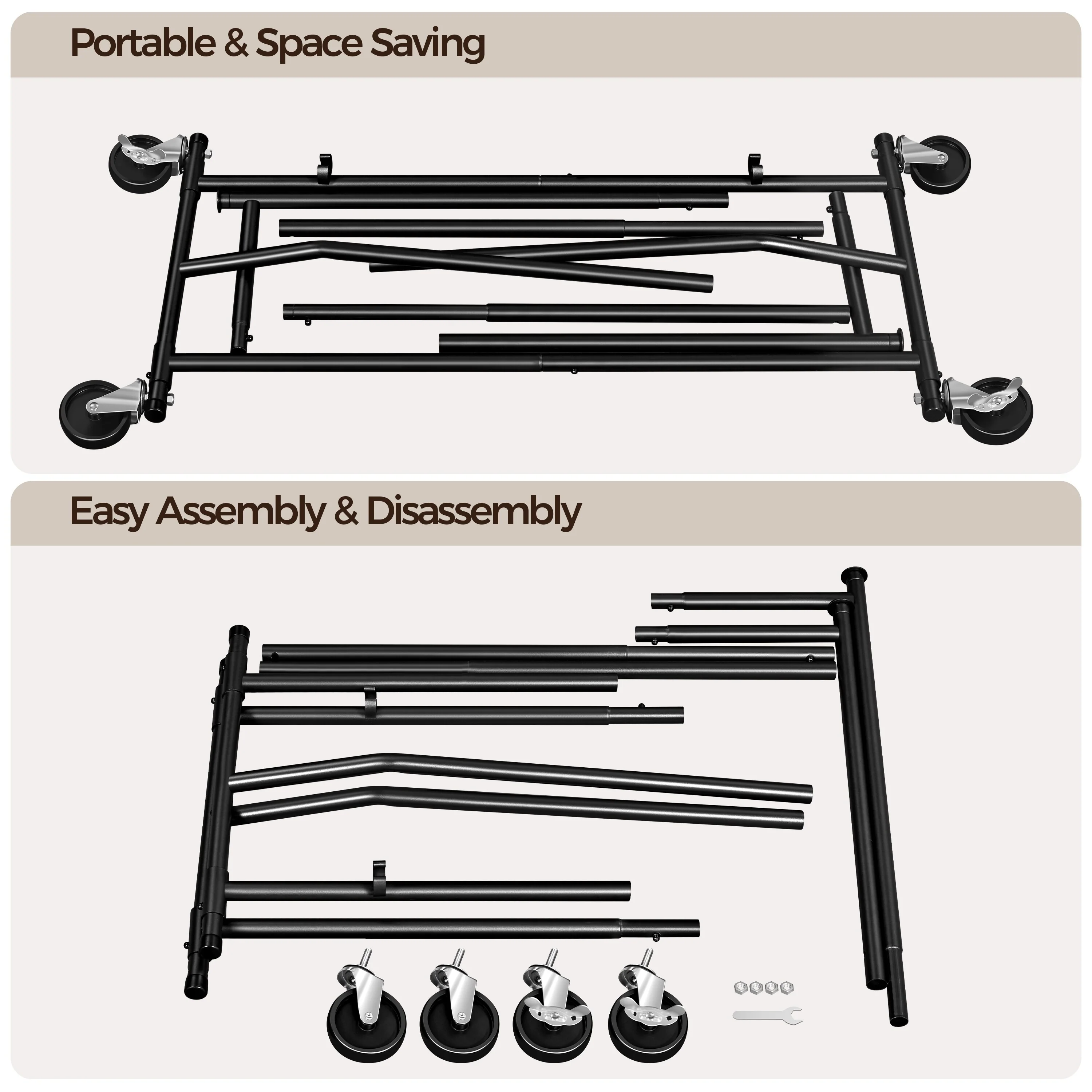 Yaheetech Clothing Garment Rack Commercial Premium Stainless Steel