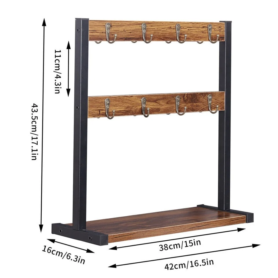 Large Coffee Mug Holder Stand - 42x16x43.5cm