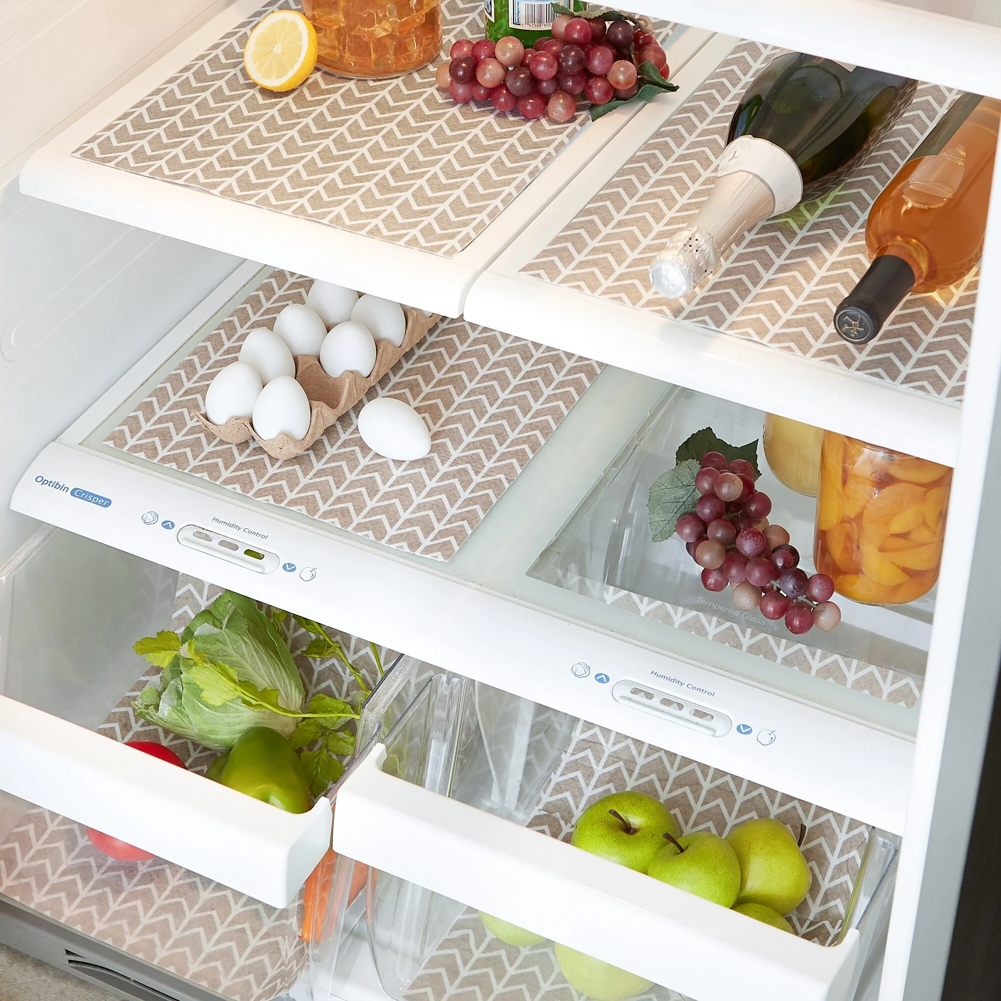 DII Nautical Blue Market Print Fridge Liner (Set of 6)