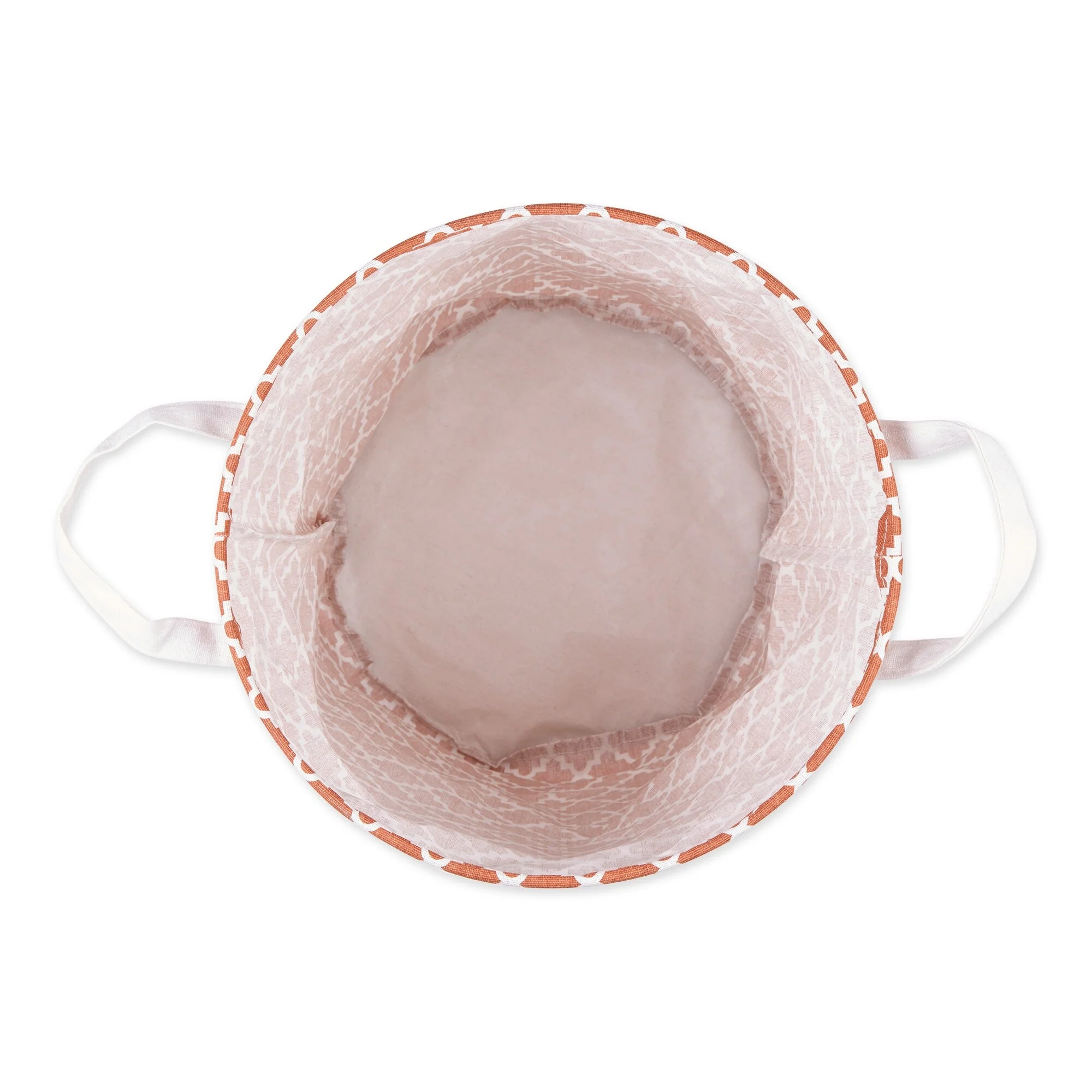 PE-Coated Cotton Polyester Laundry Hamper Lattice Round - Laundry Hamper, 13.5x13.5x20