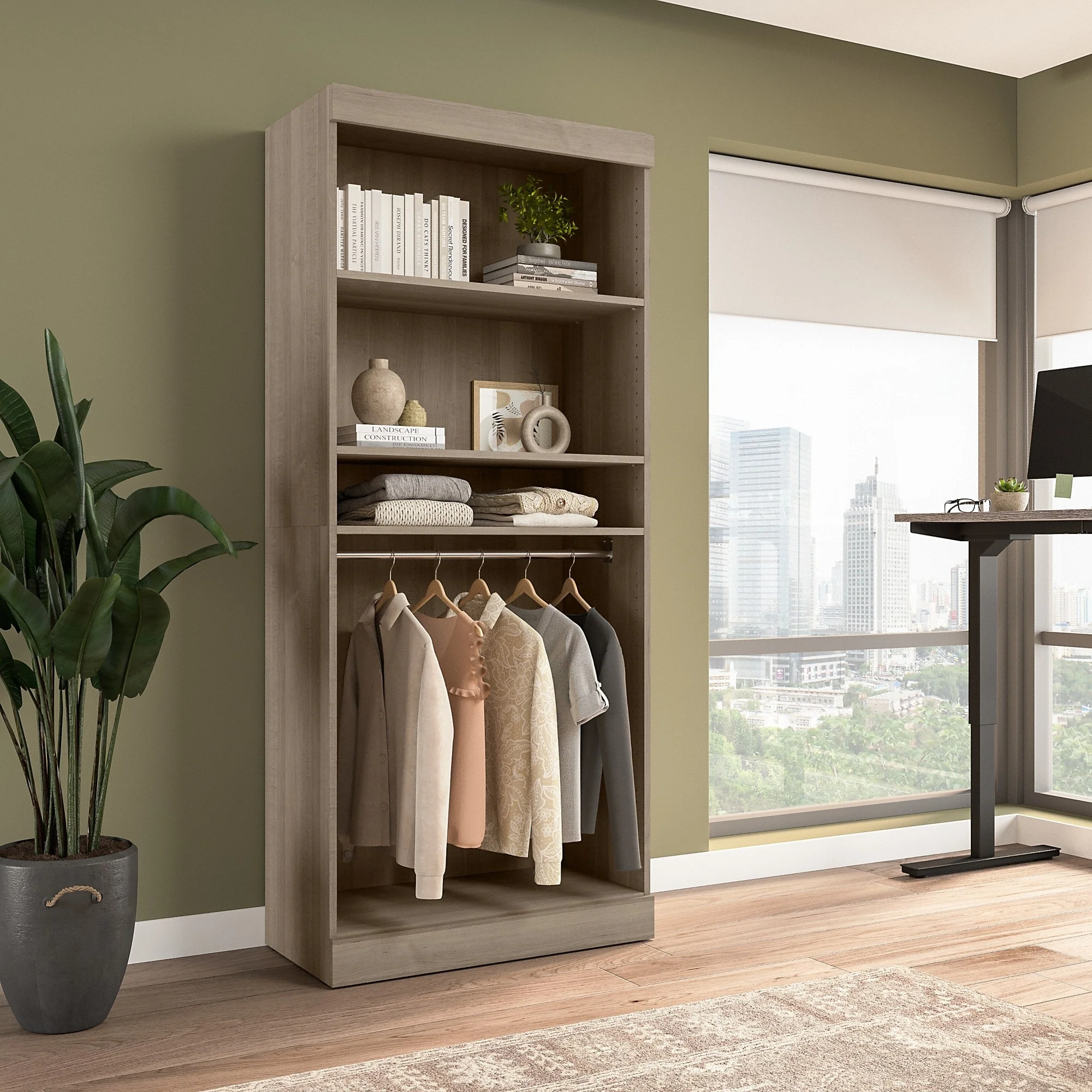 Pur 36W Closet Organizer, Home Organization Wardrobe by Bestar