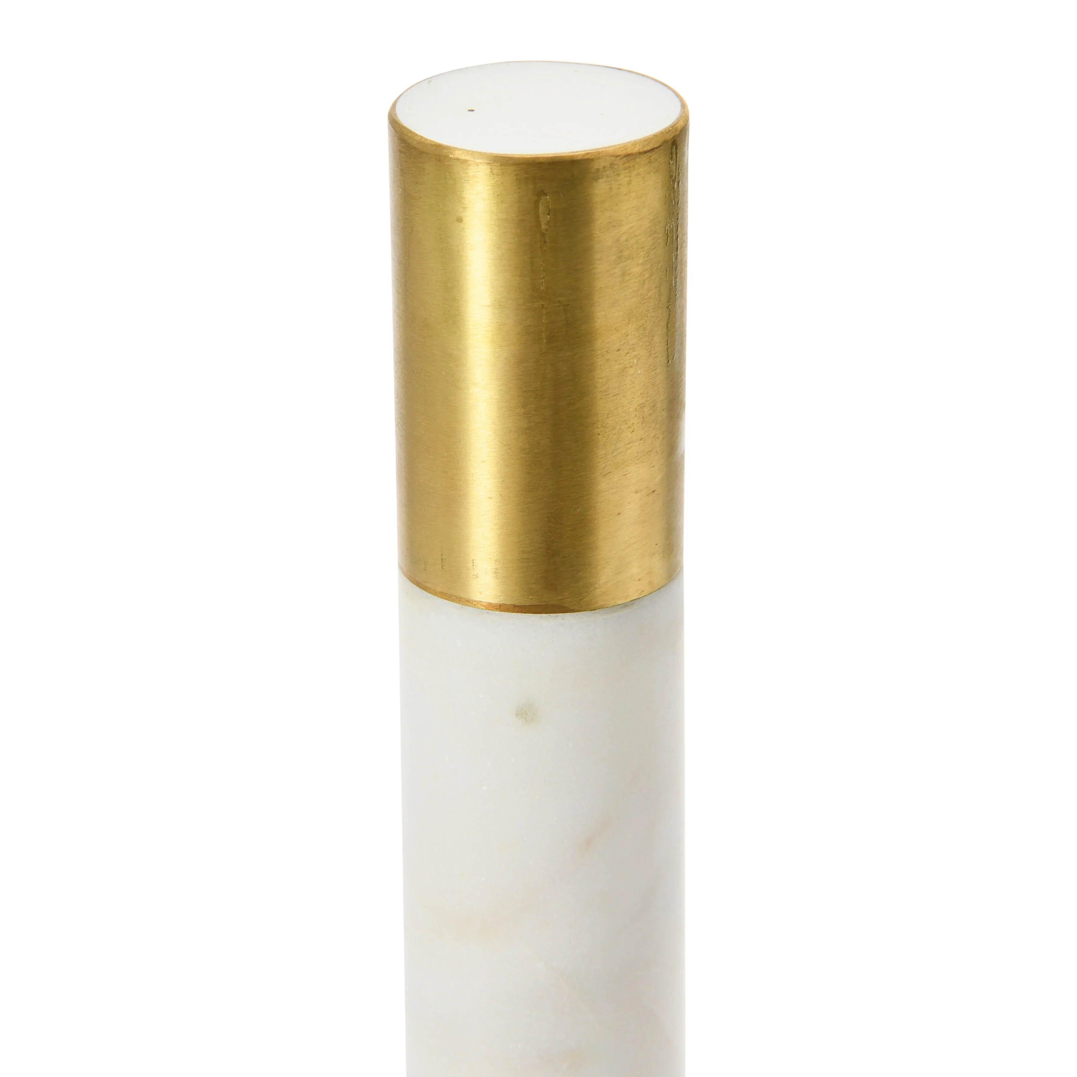 Marble Paper Towel Holder with Brass Accent Band