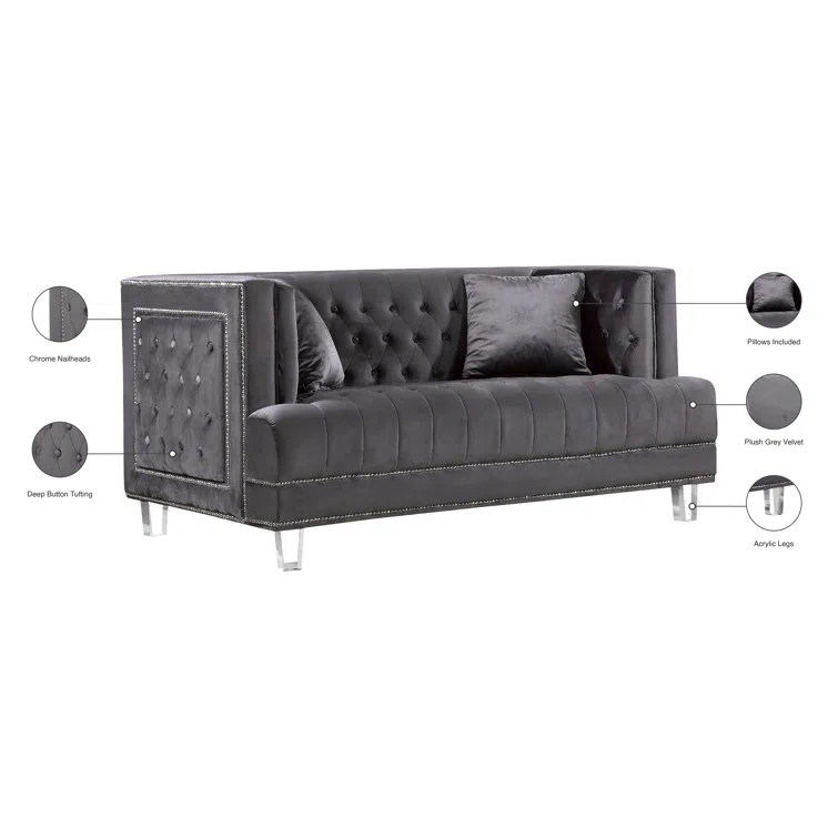 Laszlo 64'' Velvet Loveseat