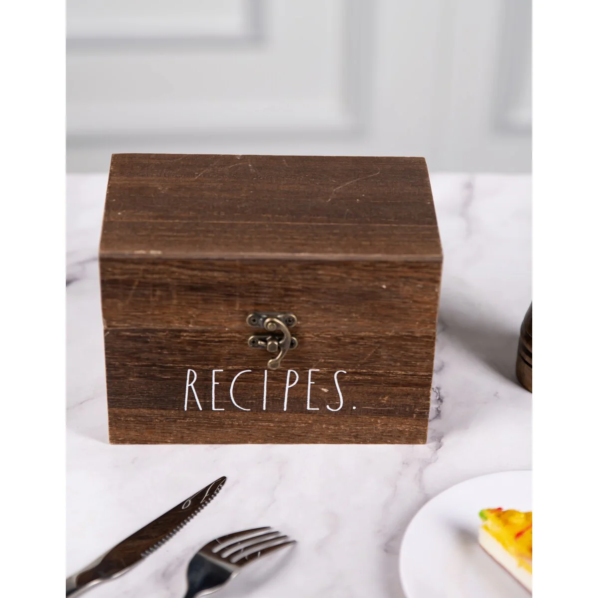 Rae Dunn Antique Recipe Box - Dividers not Included