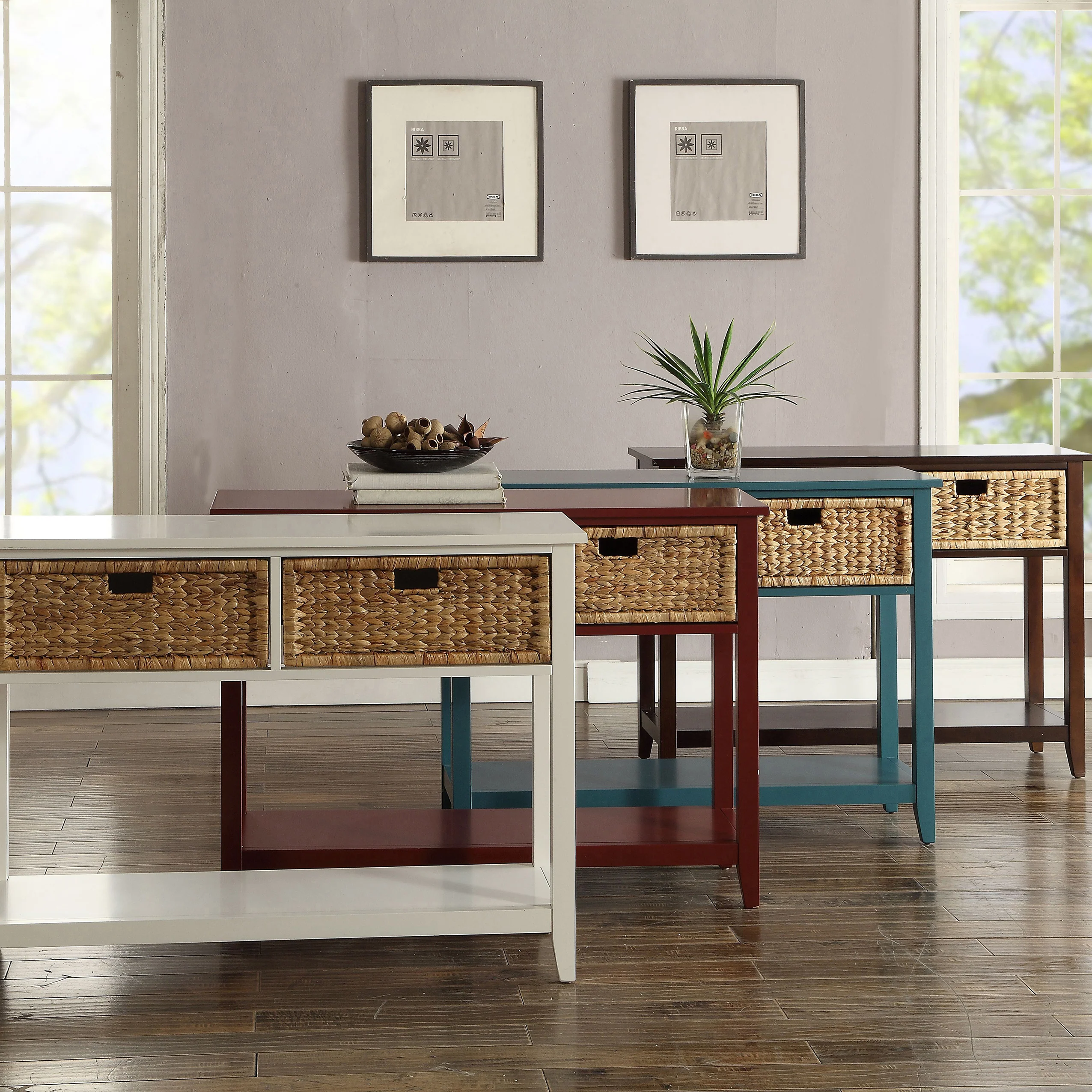 White Console Table with 2-Drawer