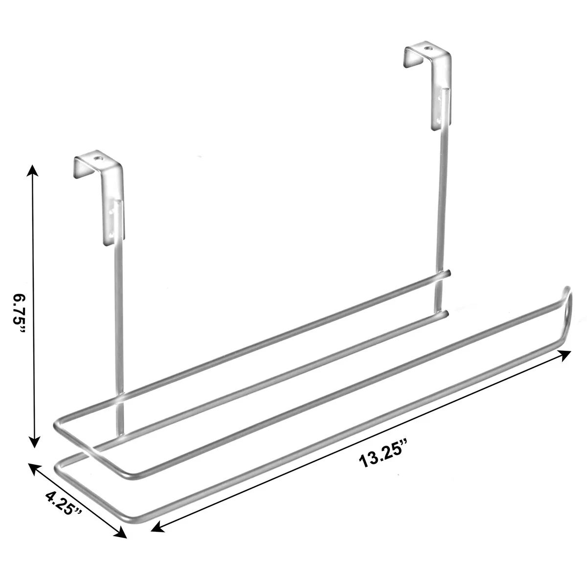 Over The Cabinet Paper Towel Holder, Black