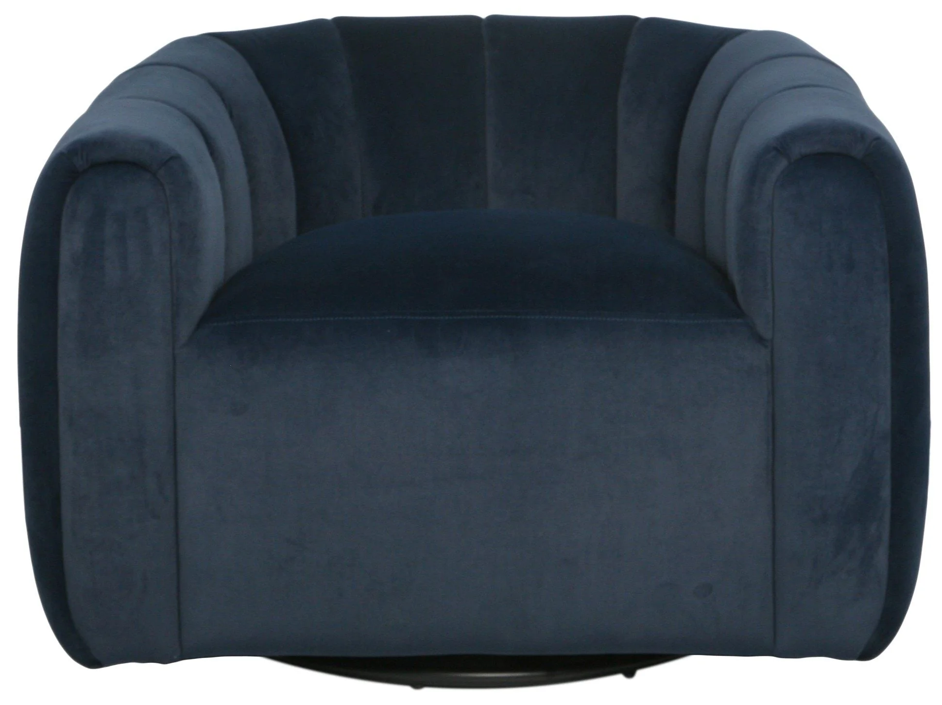 Serenizia Upholstered Velvet Swivel Chair with Channel Tufted