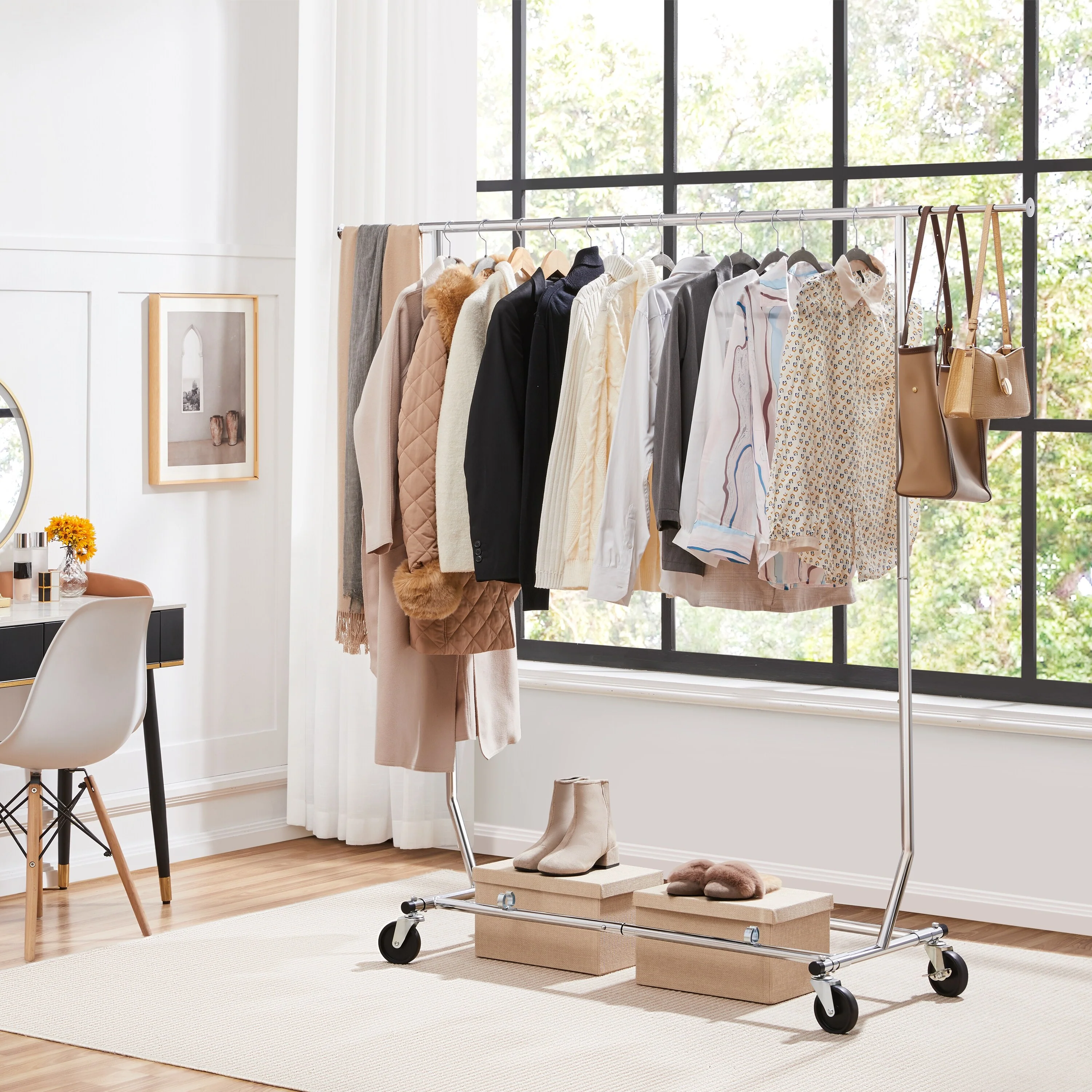 Yaheetech Clothing Garment Rack Commercial Premium Stainless Steel