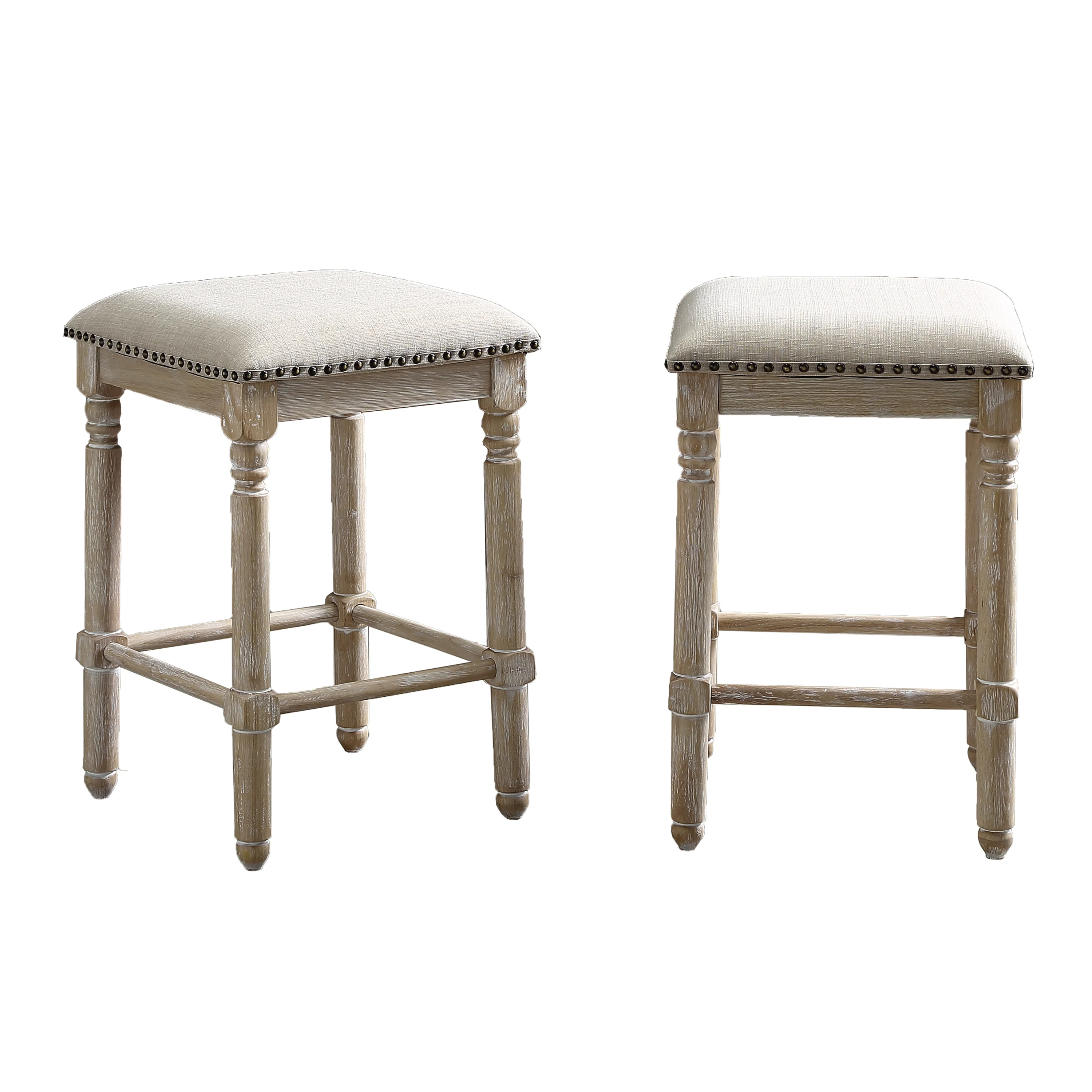 Arnhem Wood Upholstered Counter  Stool, Set of 2
