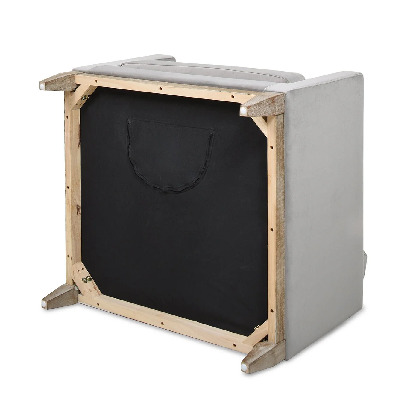 Contour Velvet Upholstered Accent Chair with Removable and Reversible Back