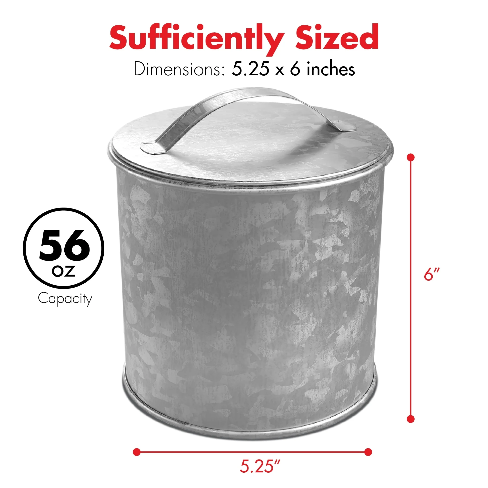 Amici Newport Galvanized Metal Storage Canister