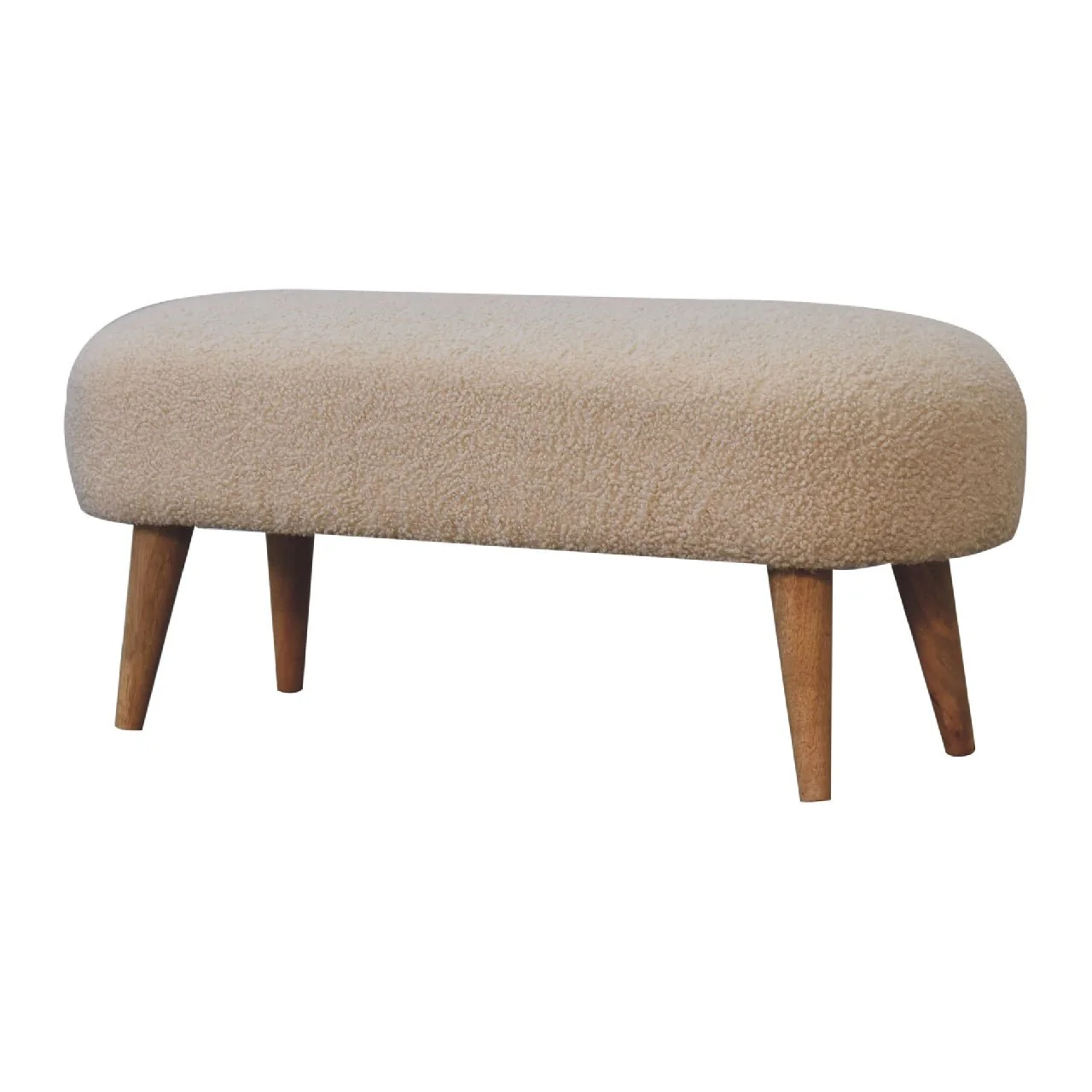 Upholstered Hallway Bench with Wood Legs
