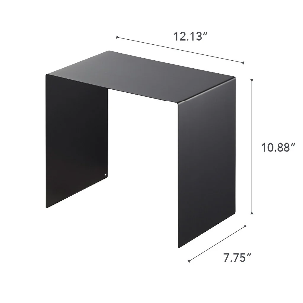 Yamazaki Home Riser (Set of 2), Steel, Supports 4 pounds, No Assembly - L 7.87 x W 12.2 x H 11.02 inches