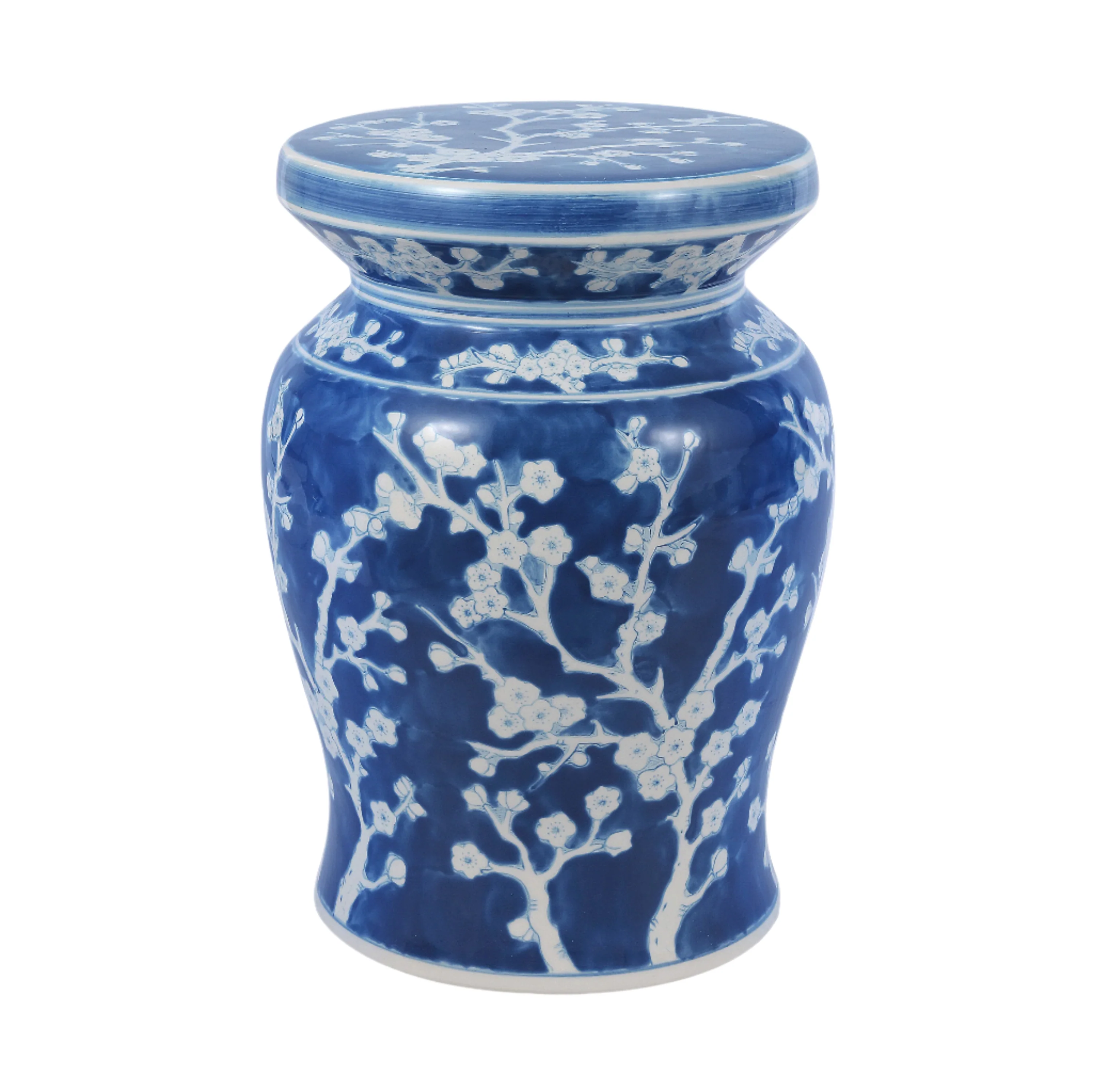 Cherry Blossom 17.75 Ceramic Garden Stool