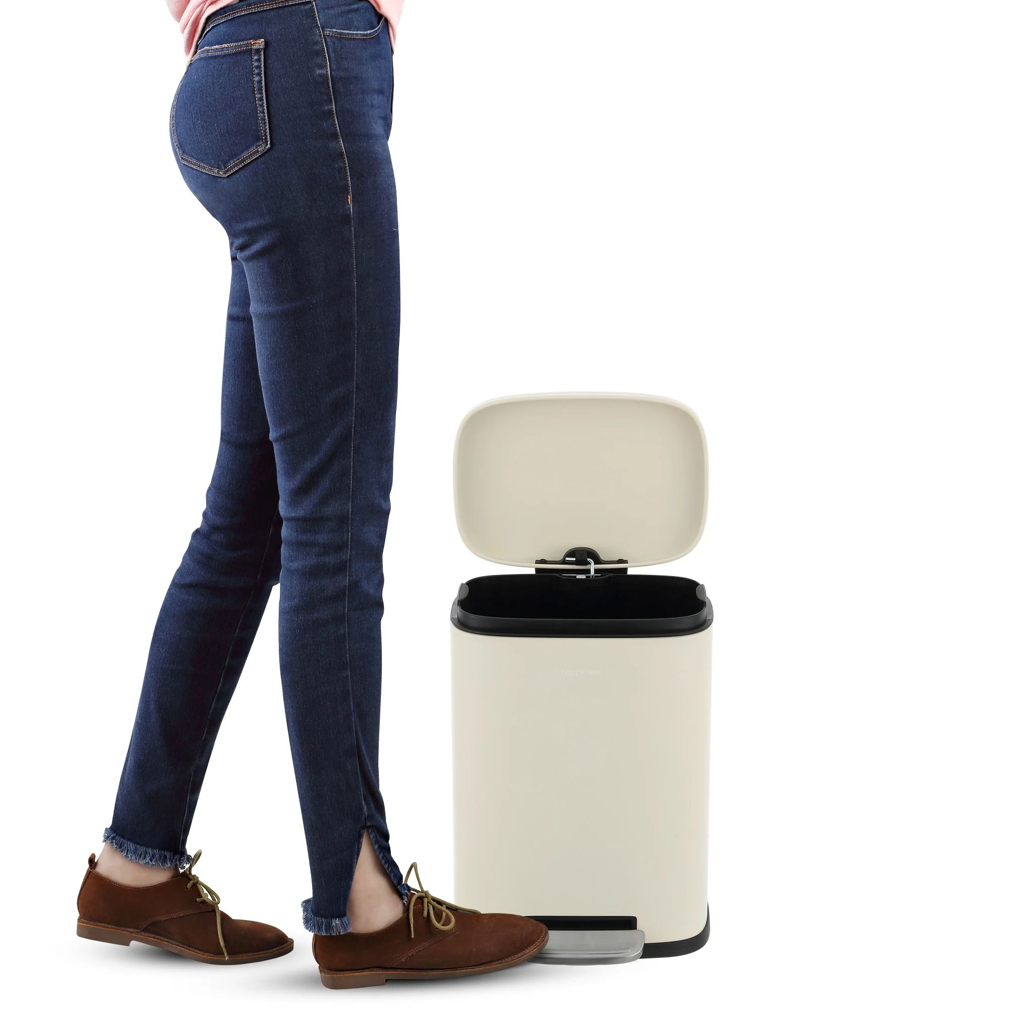 happimess 13-Gallon Trash Can with Soft-Close Lid and FREE Mini Trash Can
