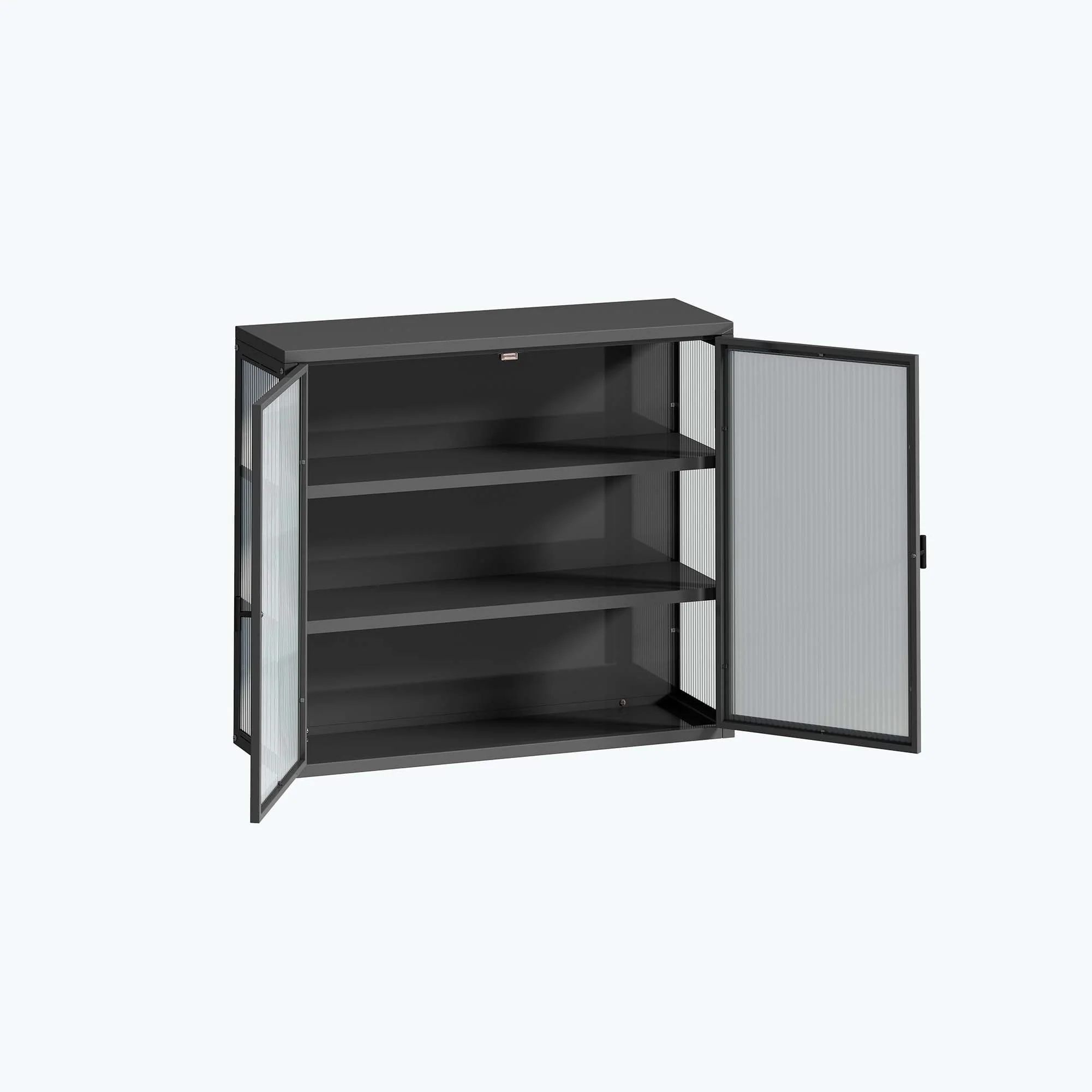 Retro Style Glass Door Wall Cabinet