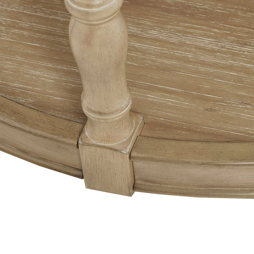 Round Coffee Table with Turned Legs