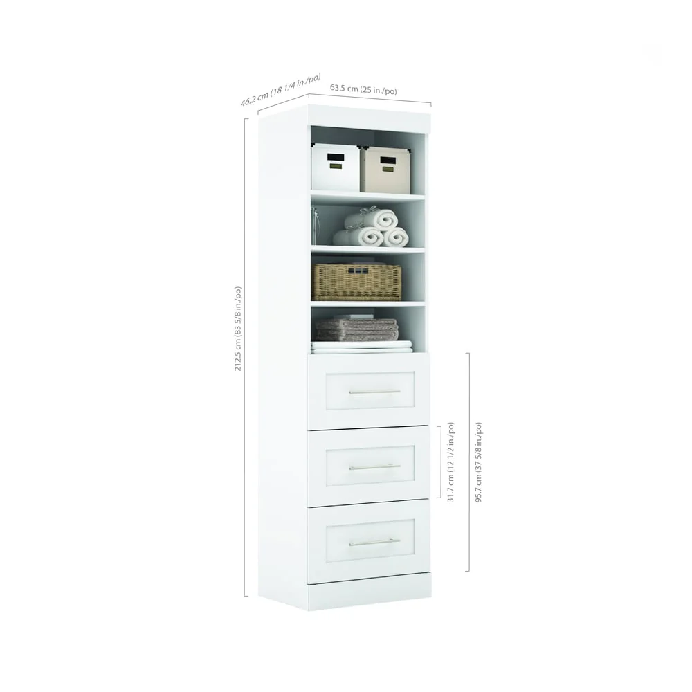 Pur 25W Closet Organizer with Drawers by Bestar
