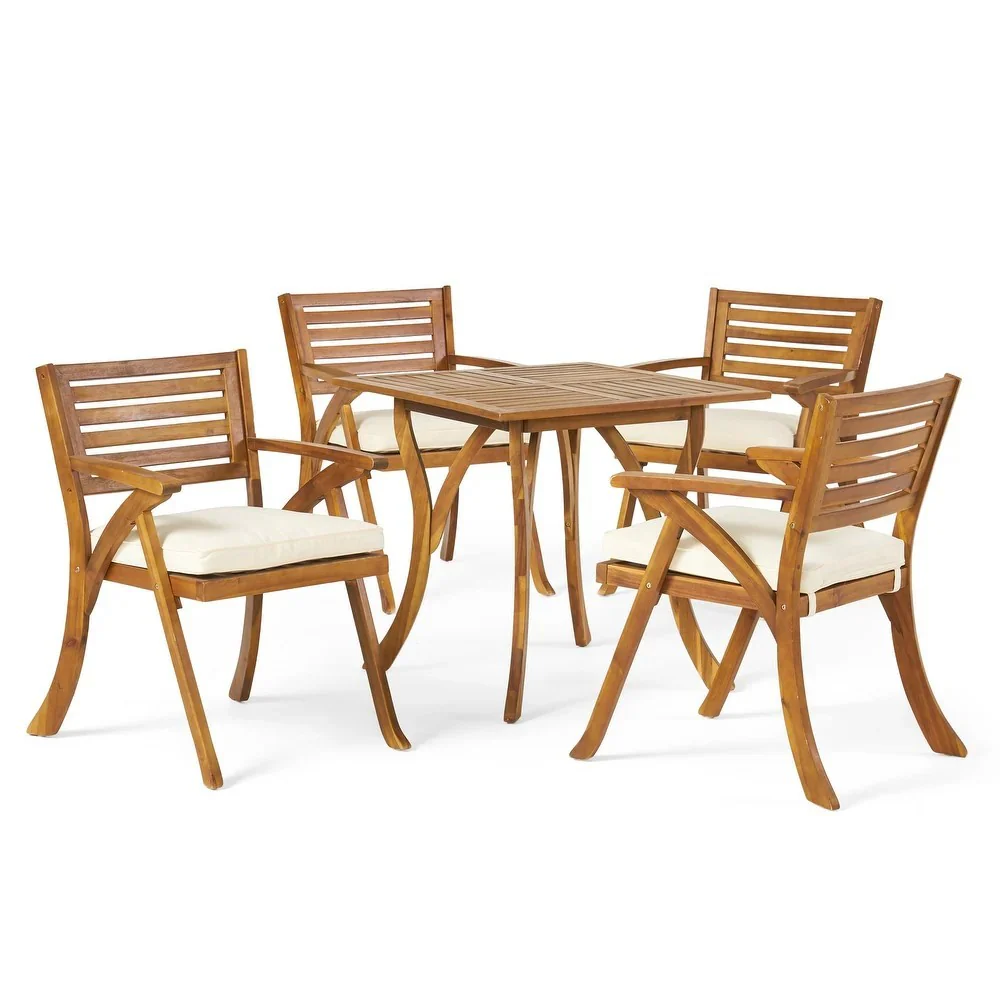 Hermosa 5-Piece Wood Outdoor Dining Set