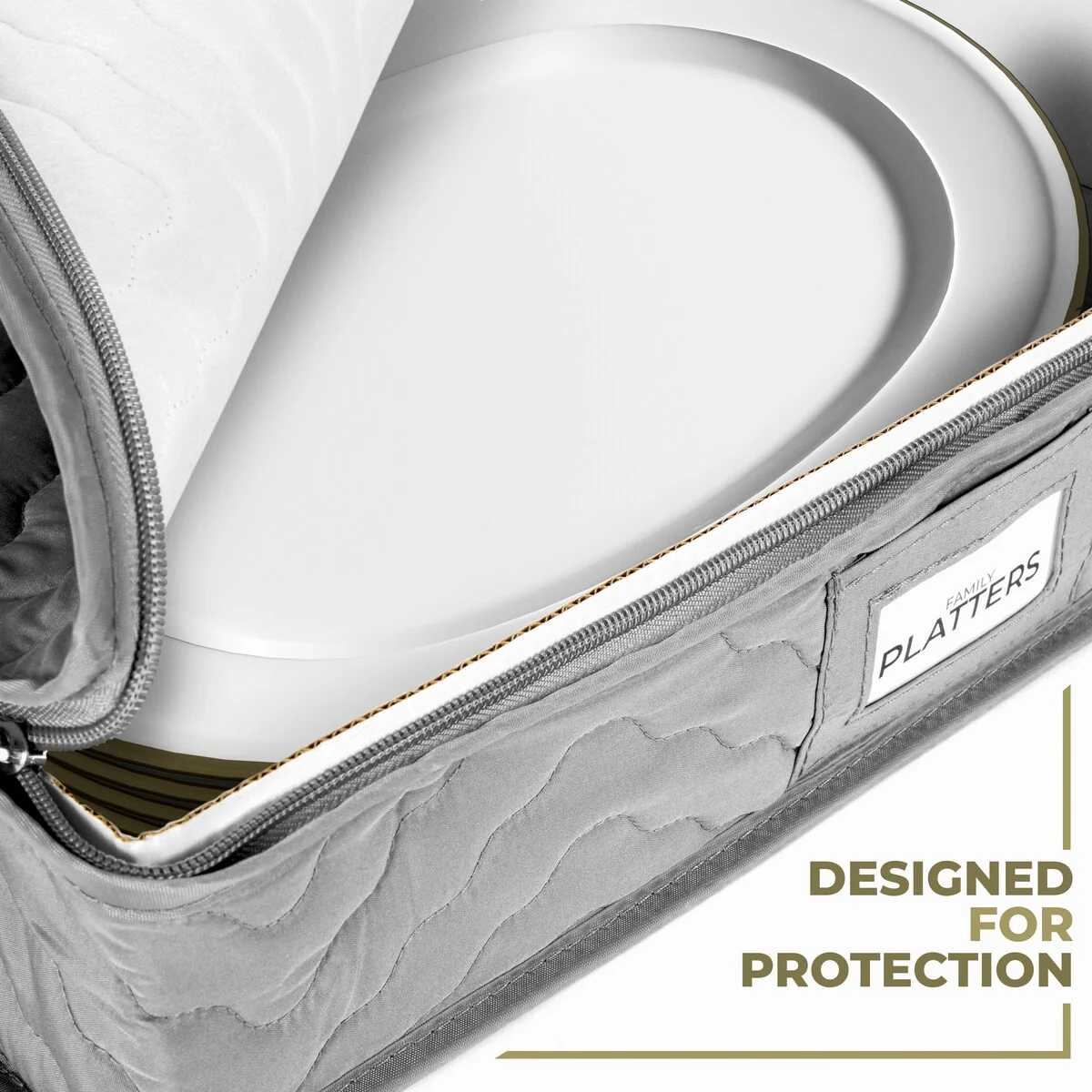 4 Plate China Quilted Container - 17