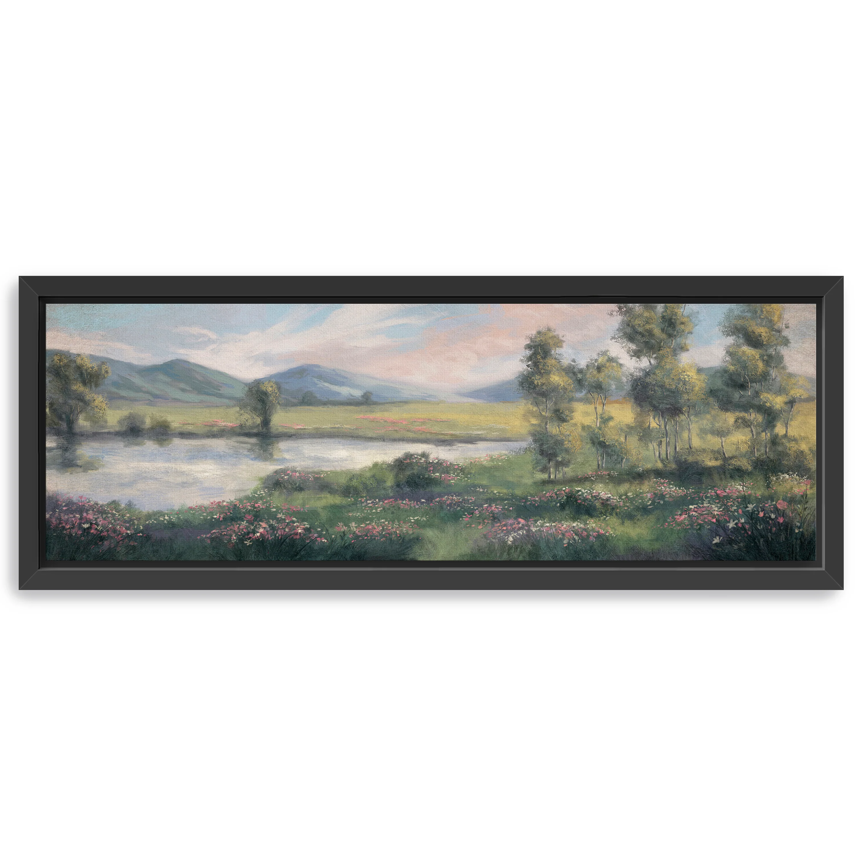 Panorama Of Green Field Canvas Giclee