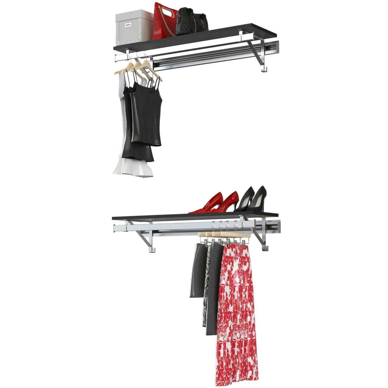 arrange a SPACE RCMBX Double Shelf-Hang Closet System