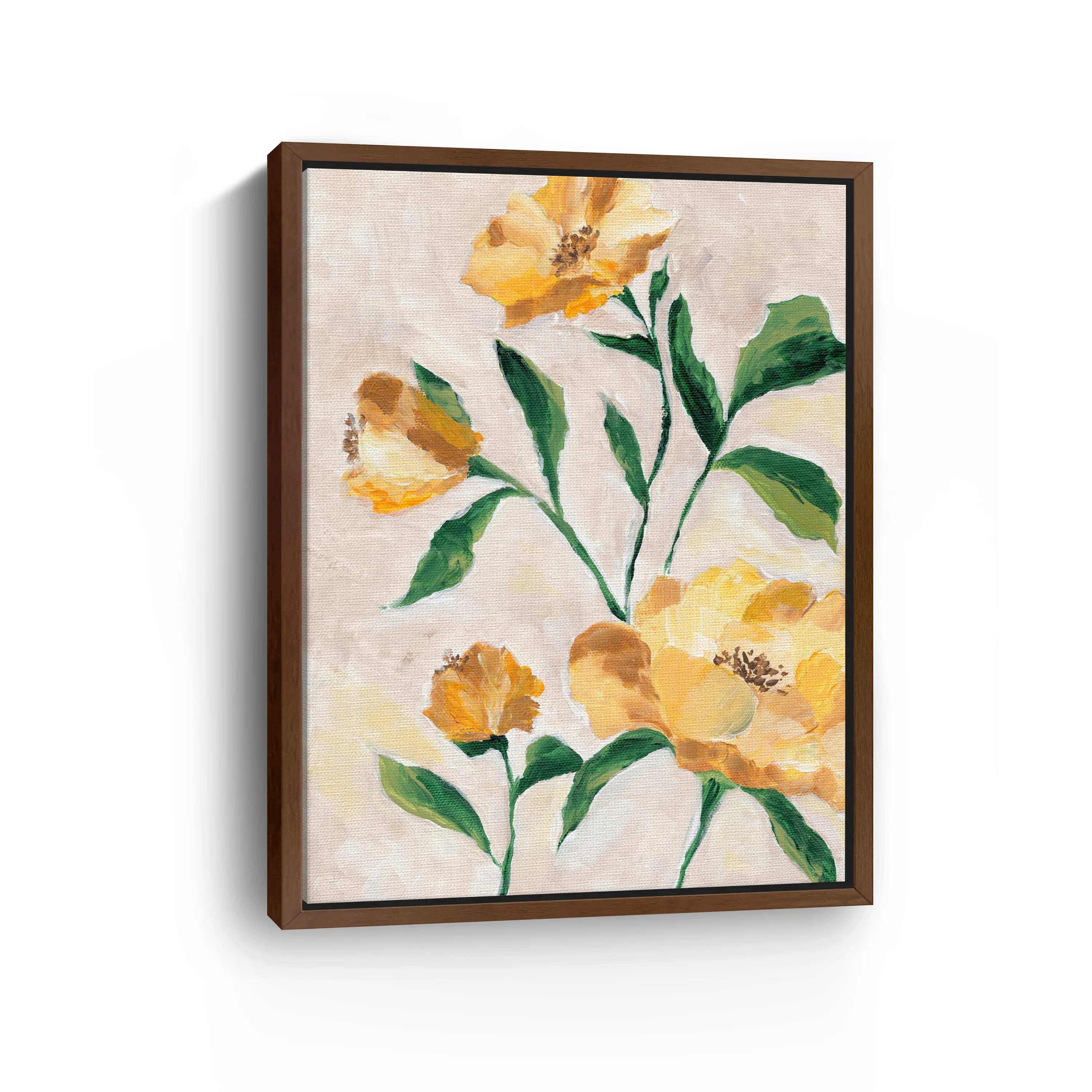Yellow Camellia Canvas Giclee