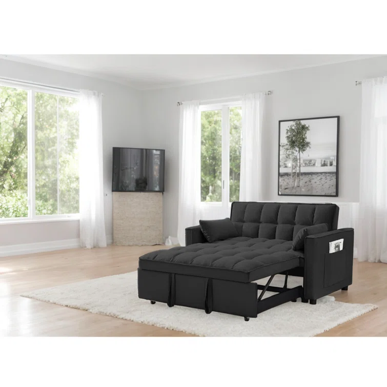 Dameion 55.20'' Velvet Sleeper Sofa