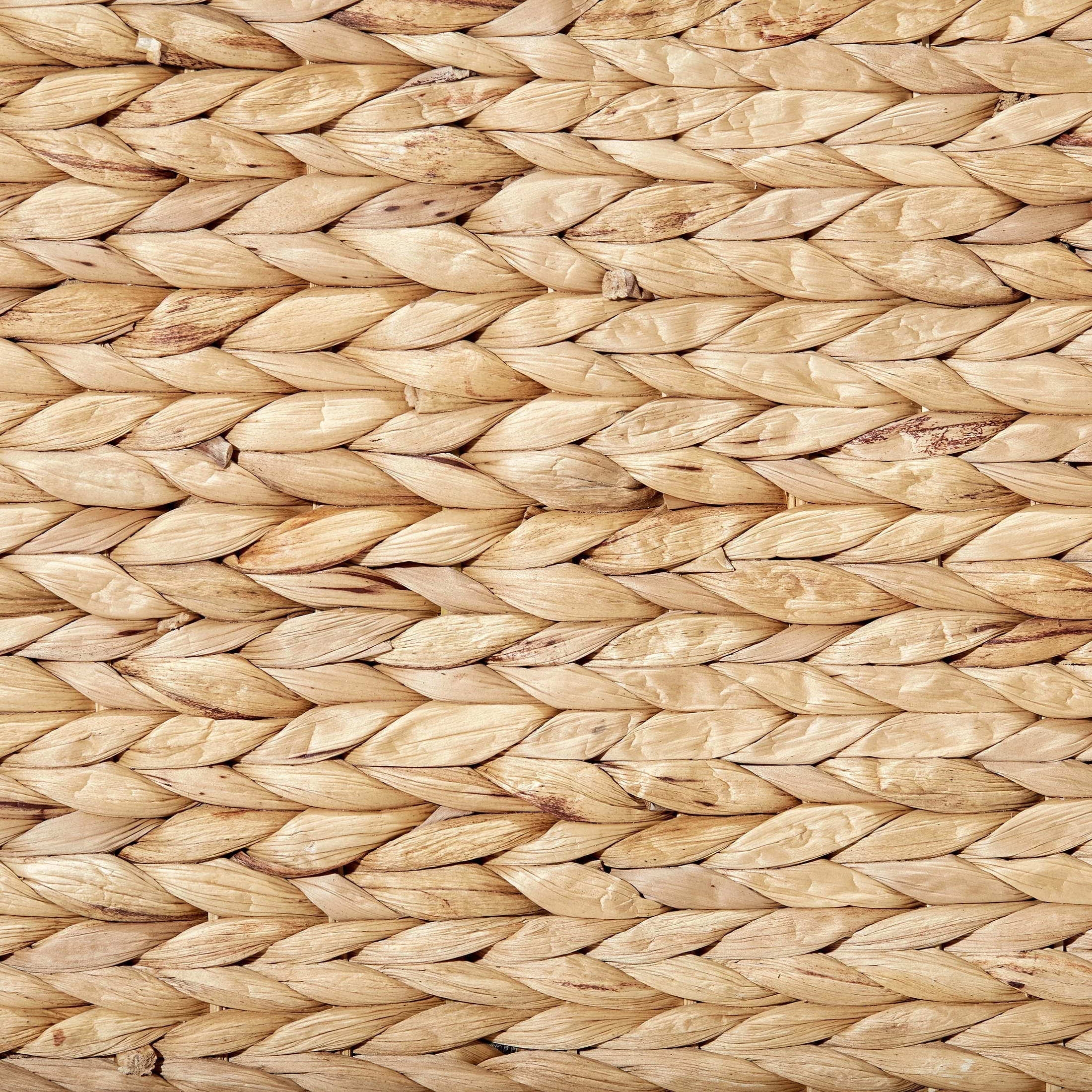 Seville Classics Lidded Foldable Water Hyacinth Portable Rectangular Laundry Hamper Basket with Washable Liner