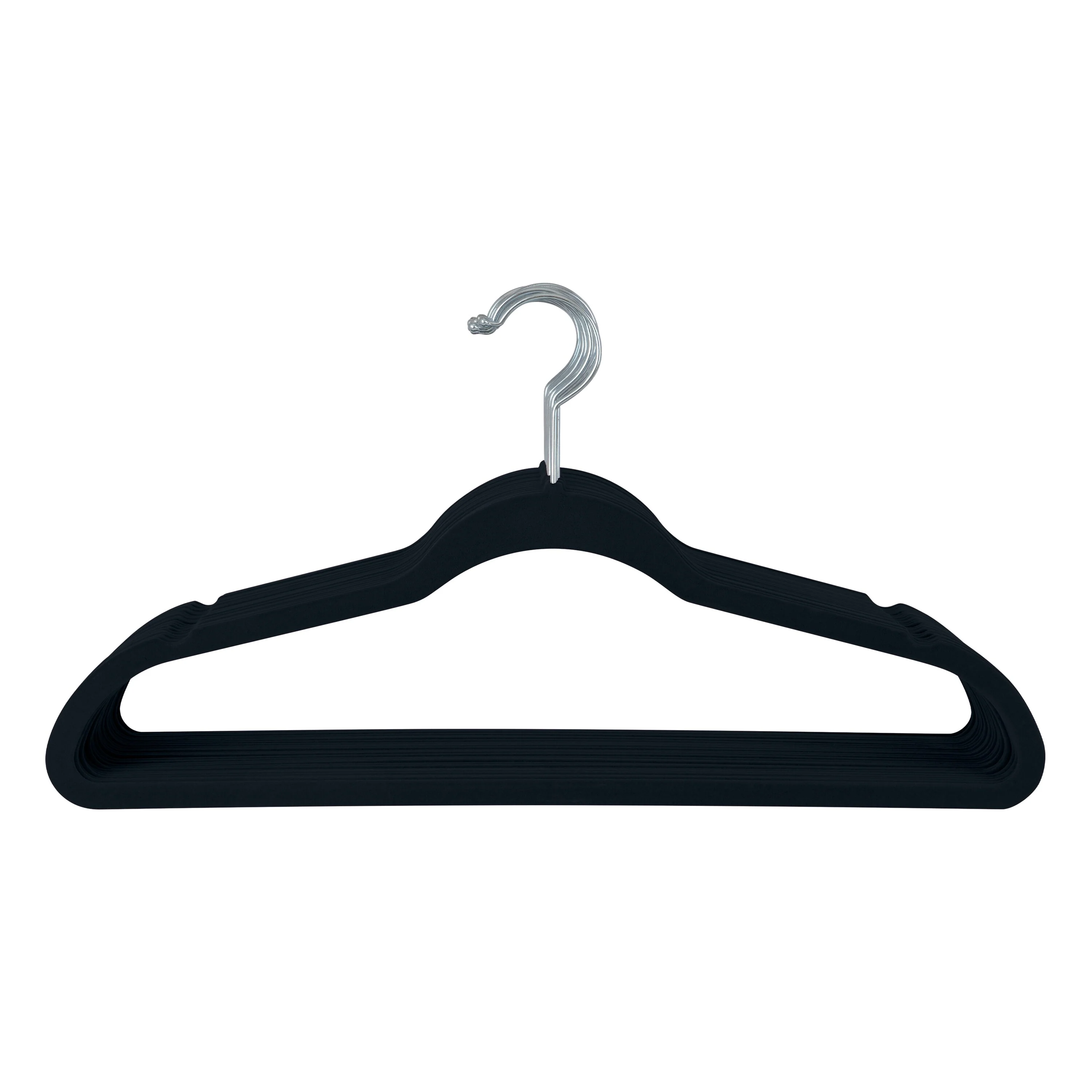 Simplify 25 Pack Slim Velvet Suit Hangers in Black - 9
