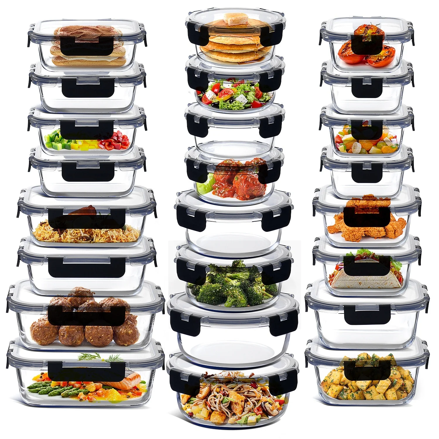 Eatex Glass Food Storage Containers with Lids