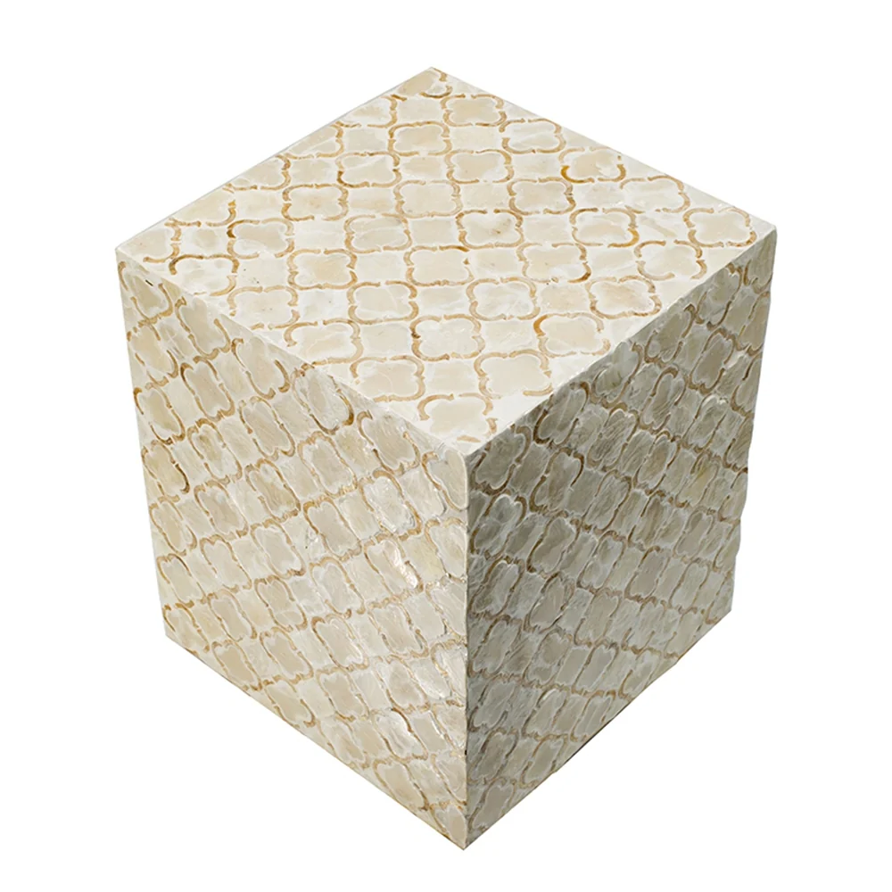 Square Capiz Side Table