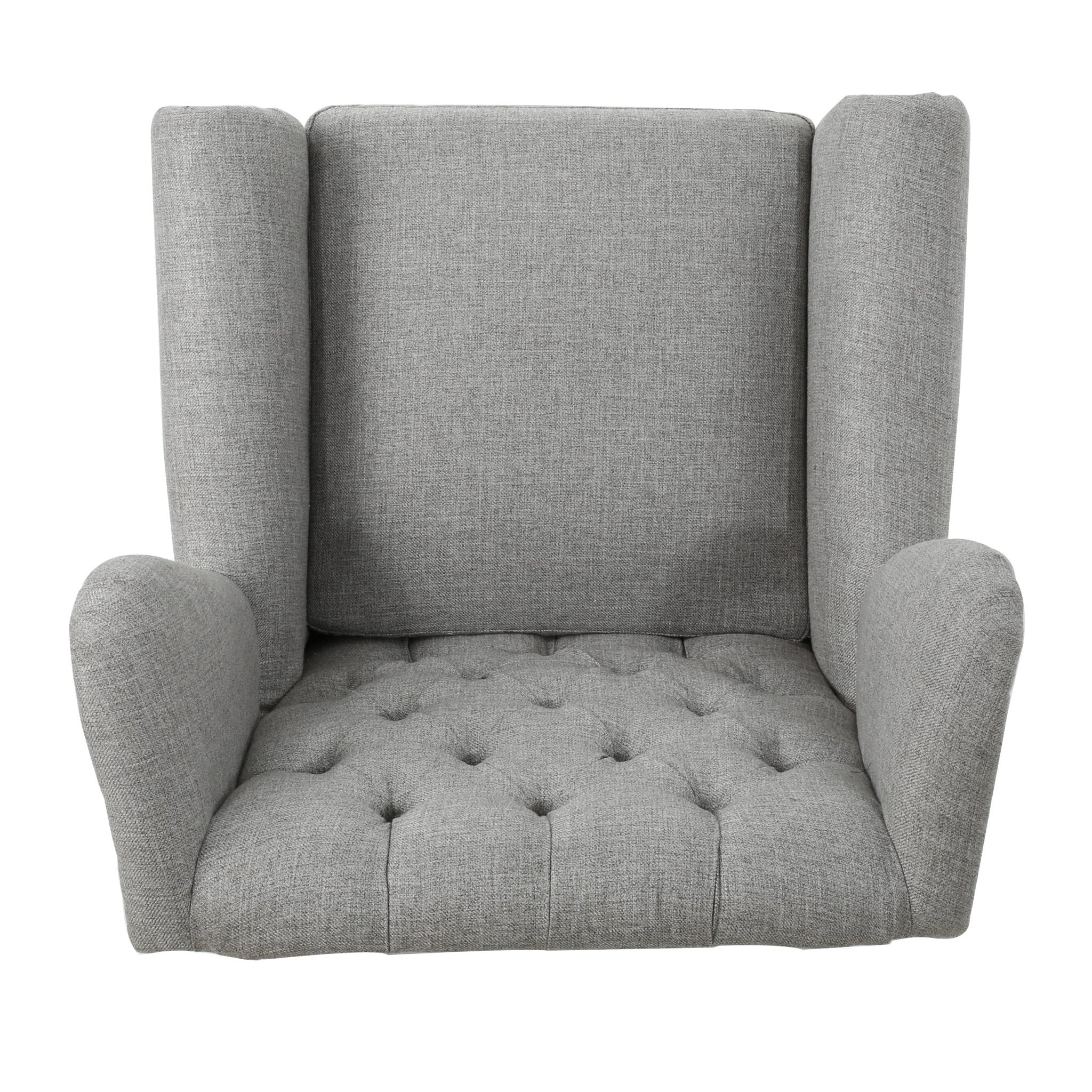 Cerebral Upholstered Wingback Chair with Diamond Tufting and Nailhead Trim