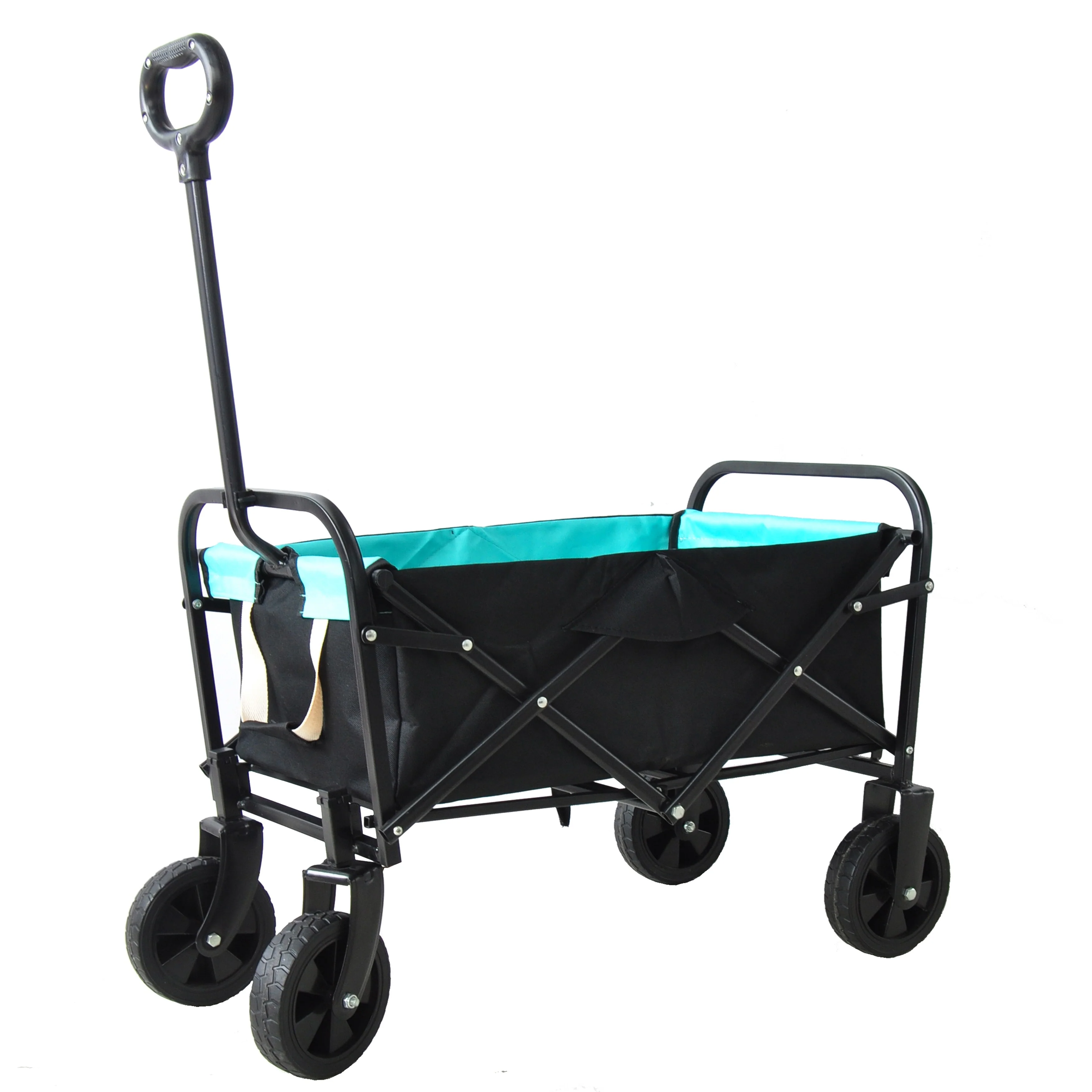 Mini Folding Shopping and Beach Cart with Steel Frame