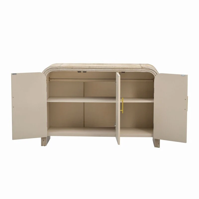 47.2''W Sideboard with Gold Handles and Adjustable Dividers - N/A