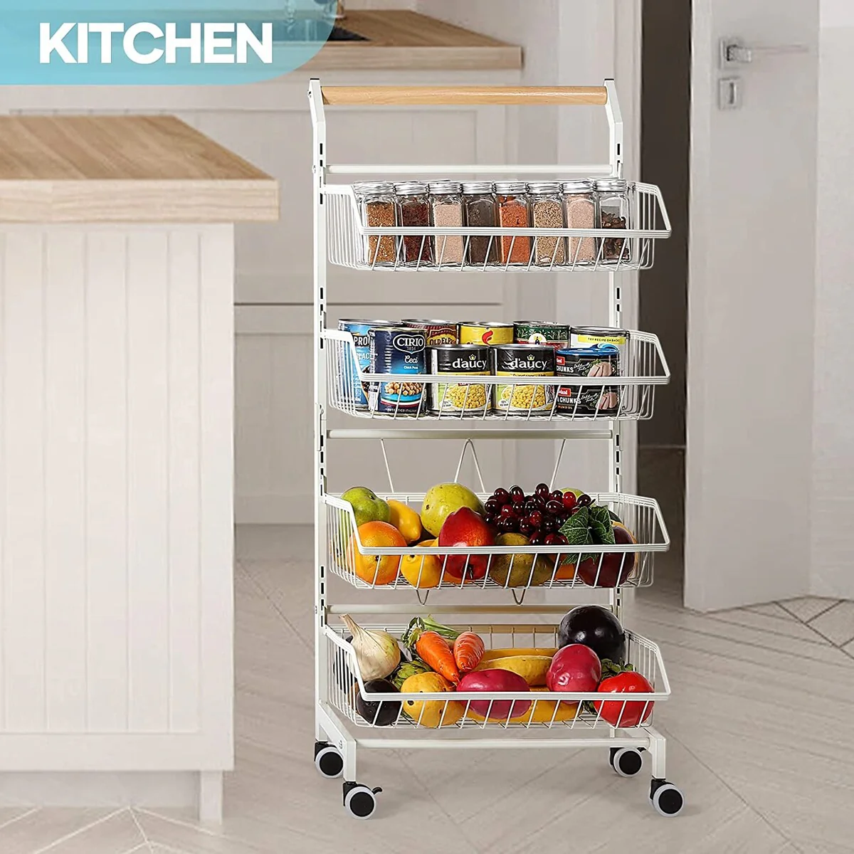 4-Tier Adjustable Fruit Vegetable Basket